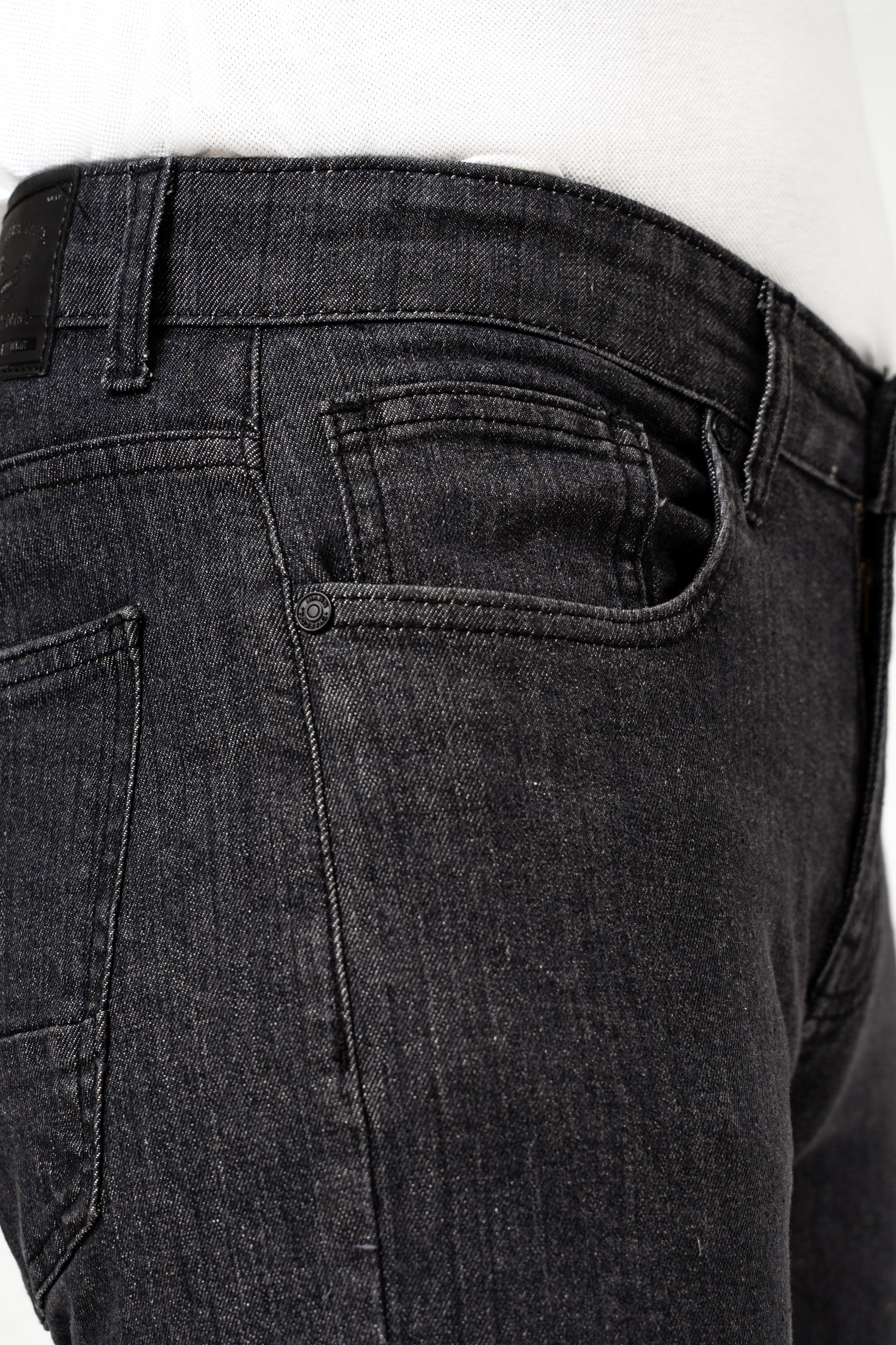 SLIM LEG DENIM JEANS DARK GREY