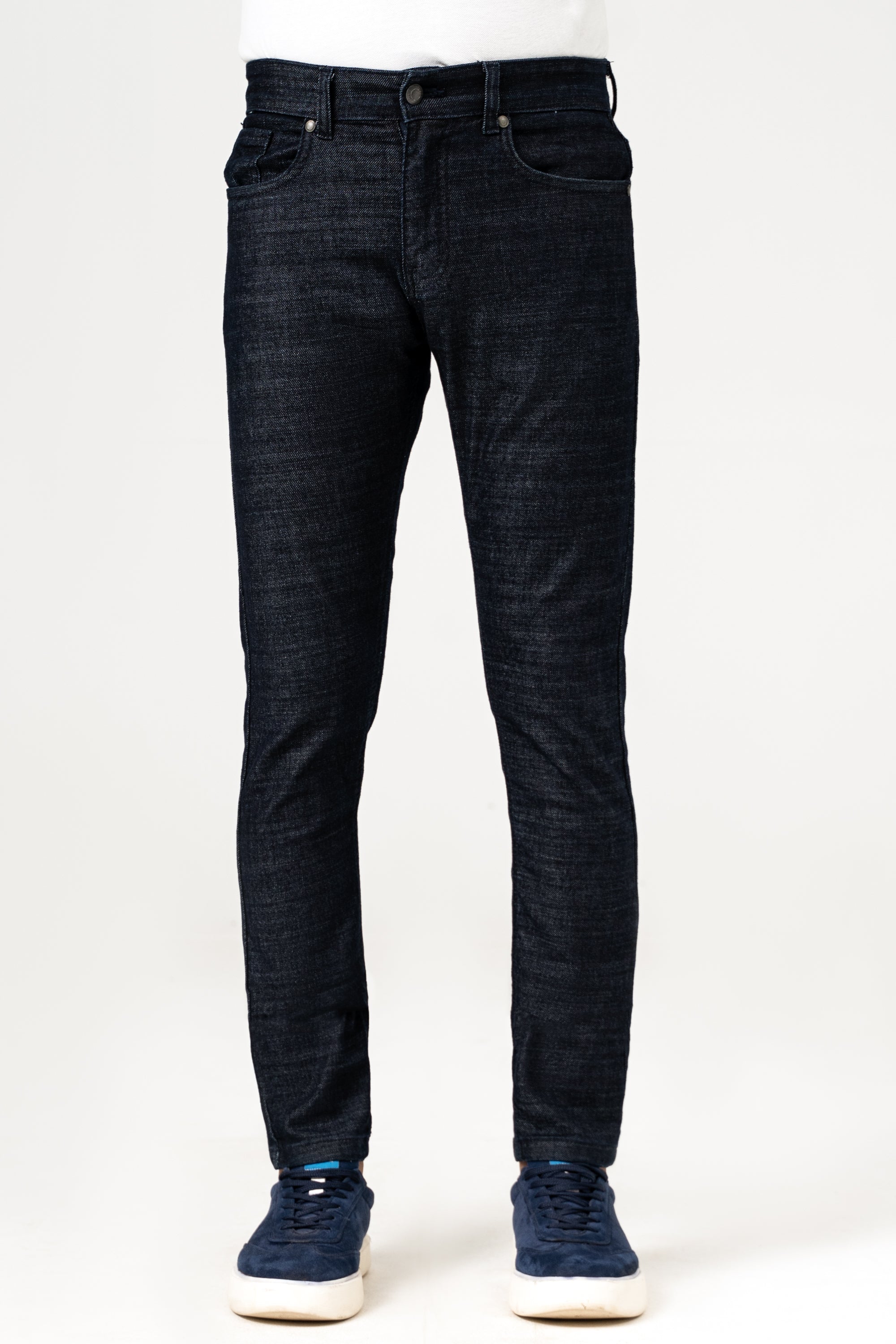 SLIM LEG DENIM JEANS DARK BLUE