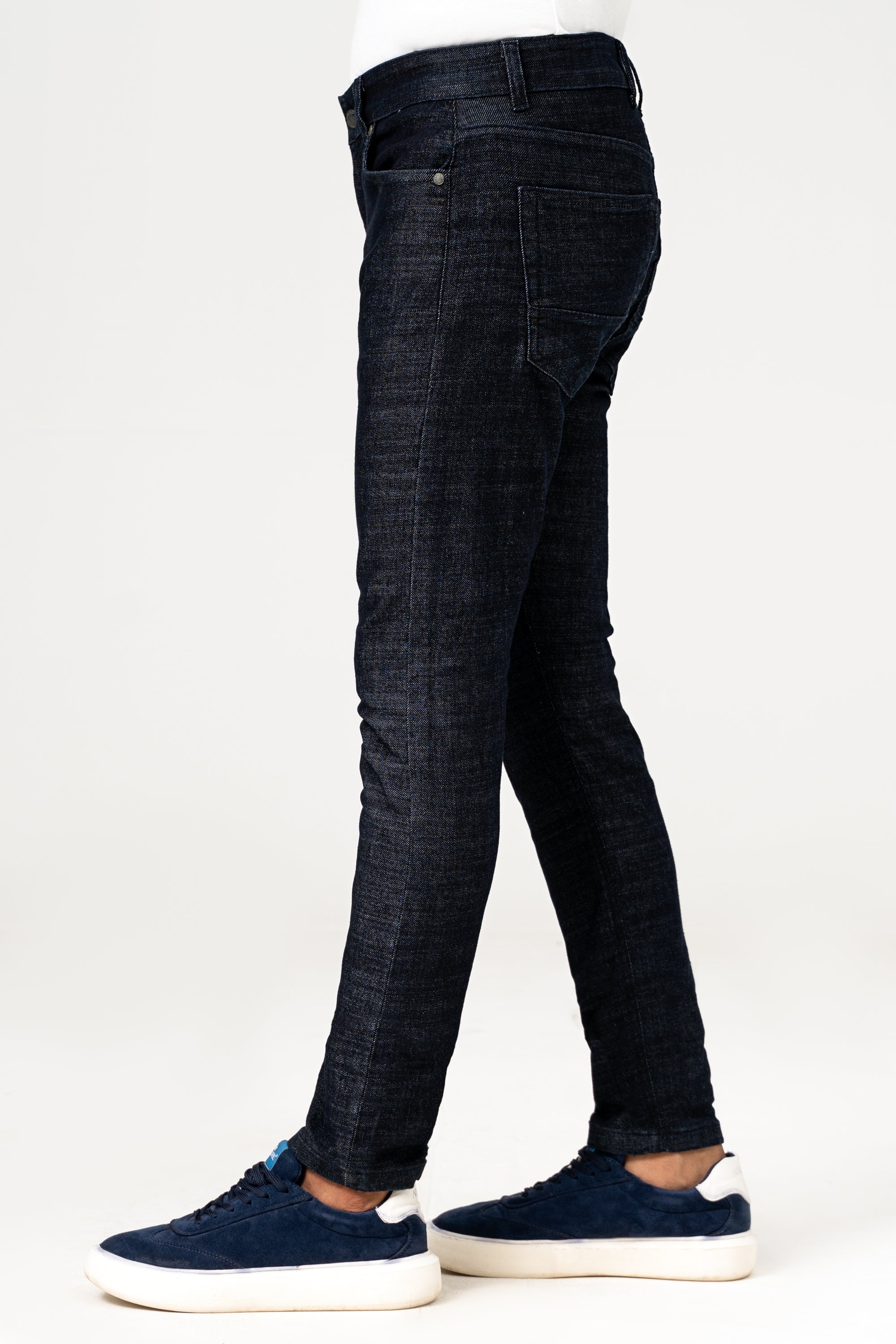 SLIM LEG DENIM JEANS DARK BLUE