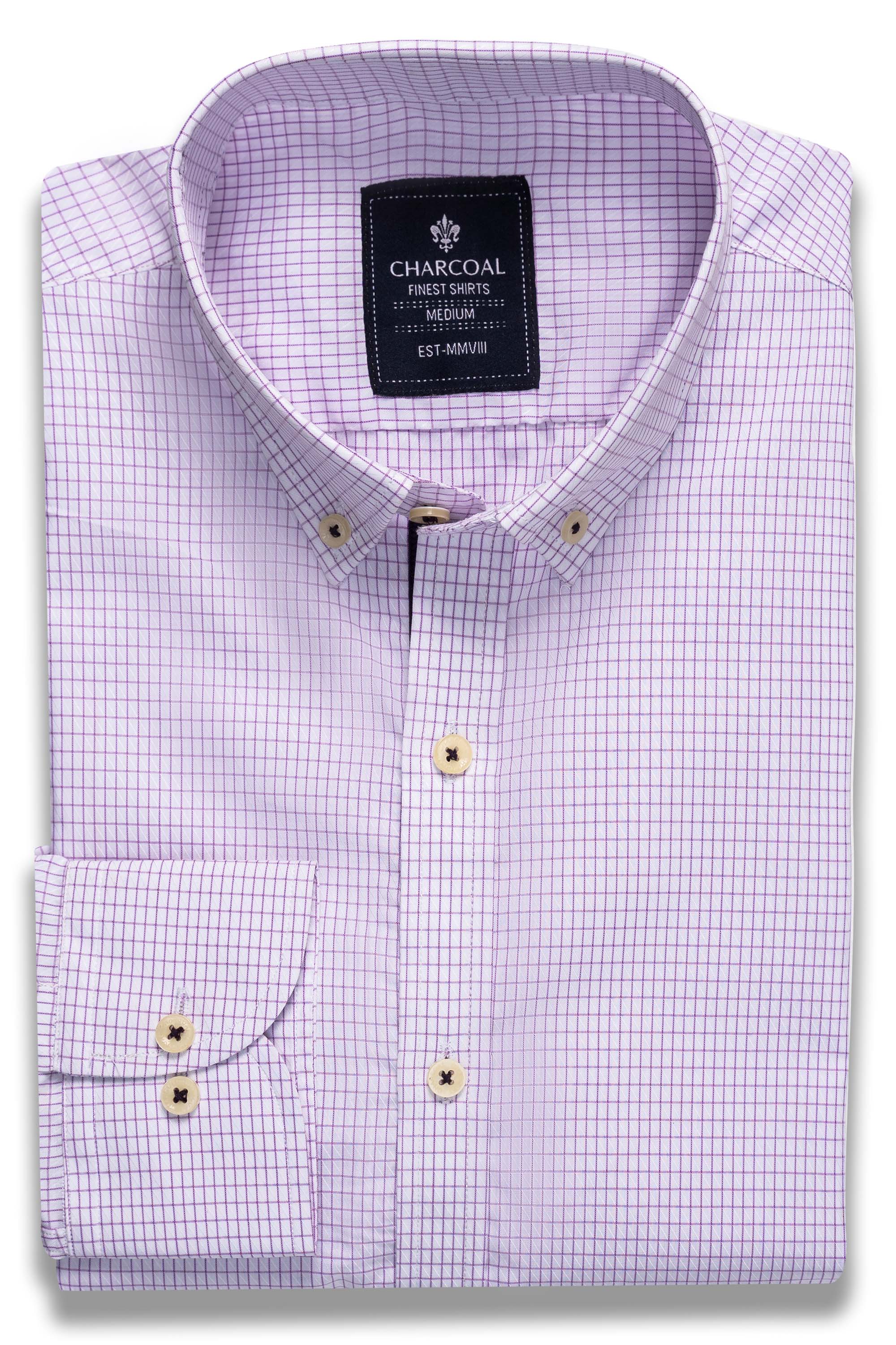 SEMI FORMAL SHIRT PURPLE CHECK