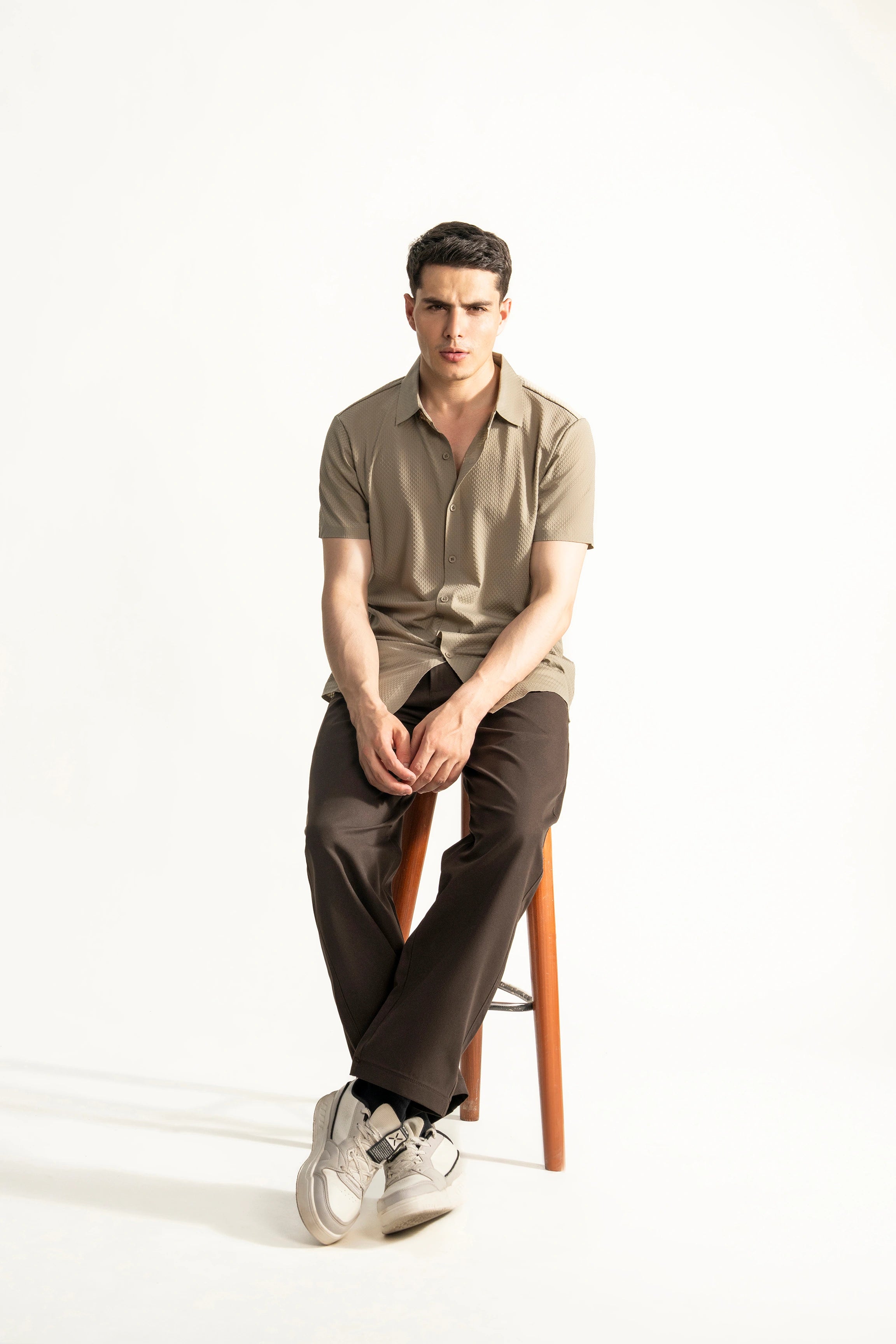 STRAIGHT FIT CROSS POCKET PANT DARK BROWN