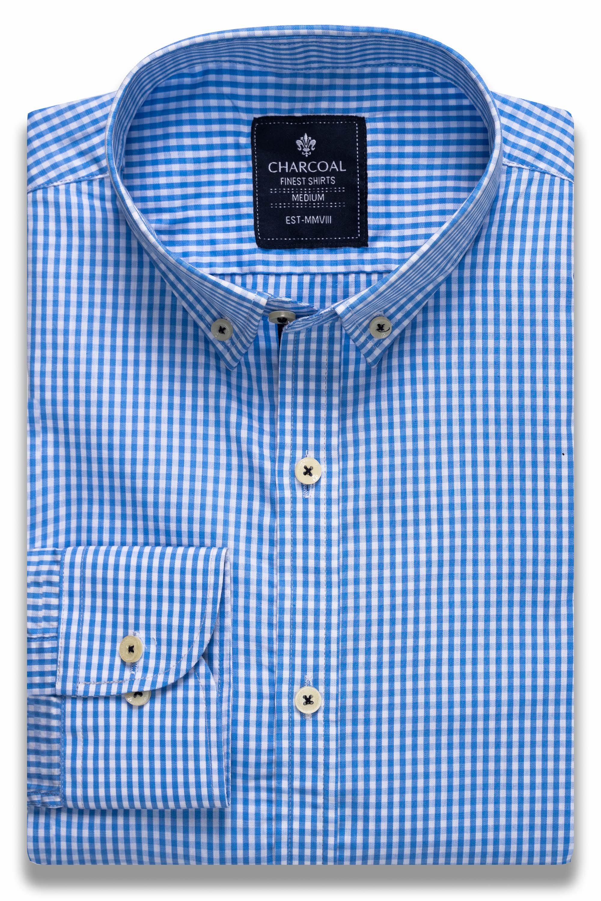 SEMI FORMAL SHIRT BLUE CHECK