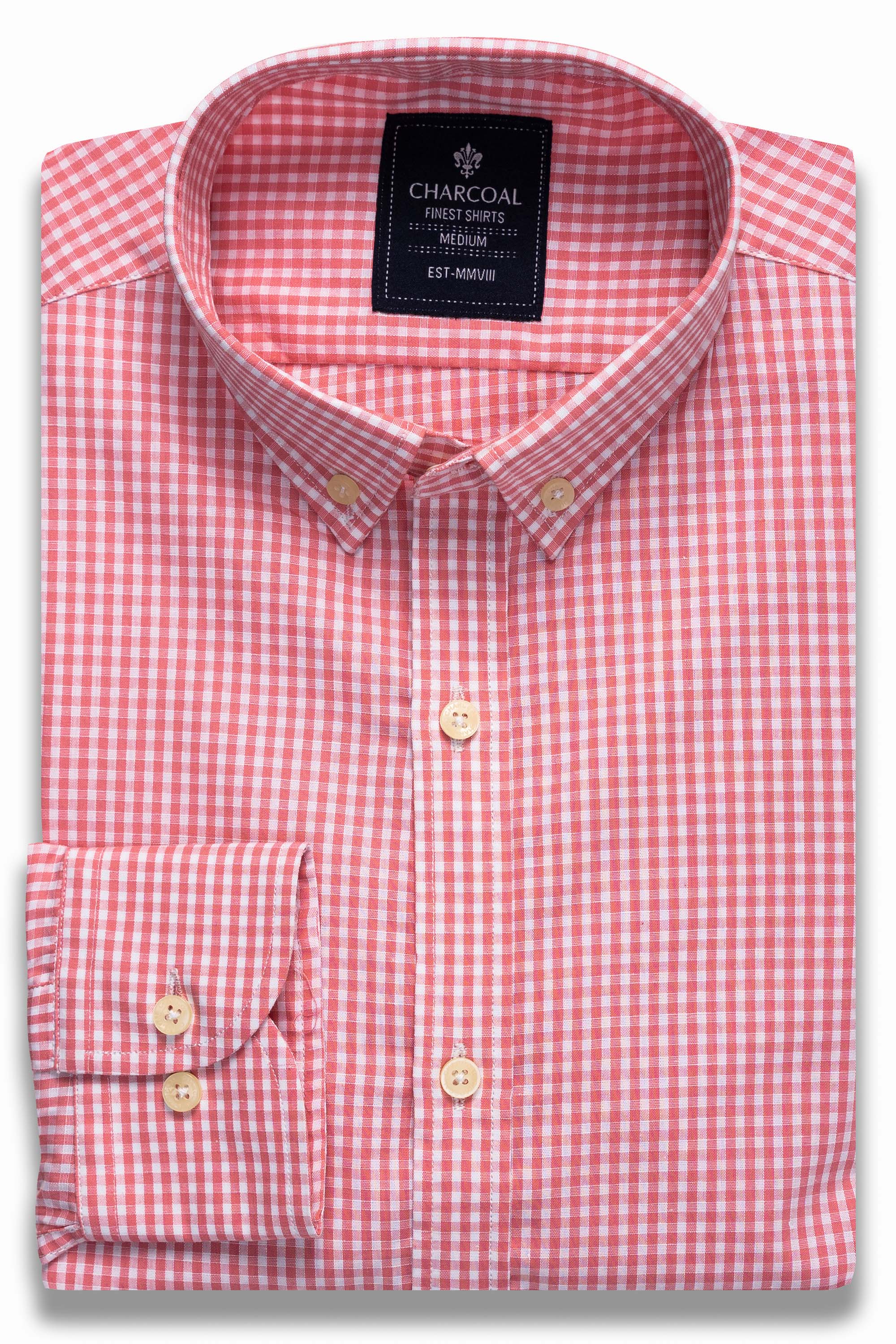 SEMI FORMAL SHIRT LIGHT RED CHECK