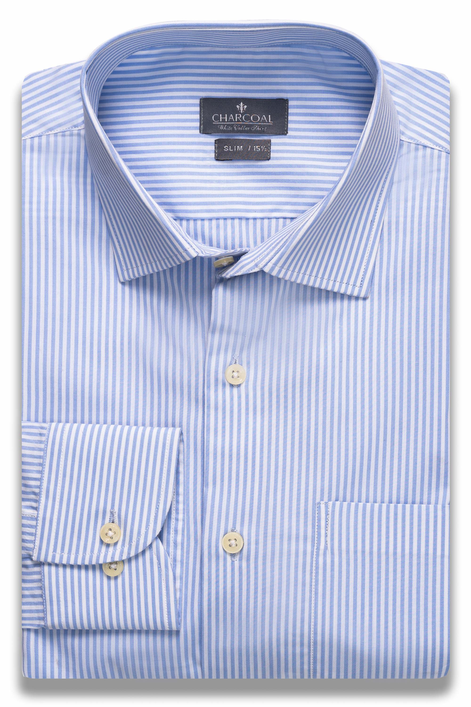 DRESS SHIRT LIGHT BLUE WHITE