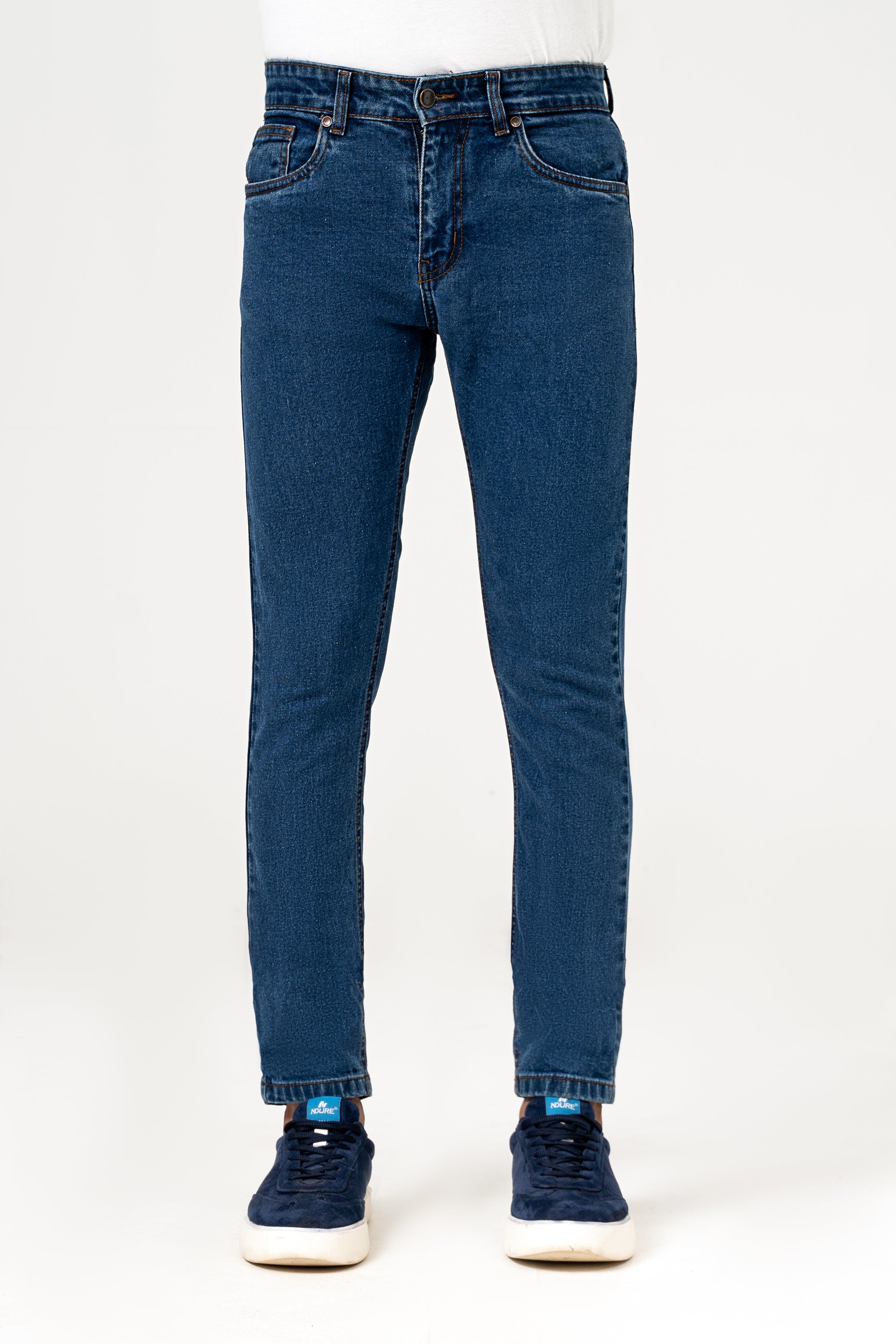 SLIM LEG DENIM  JEANS MID BLUE