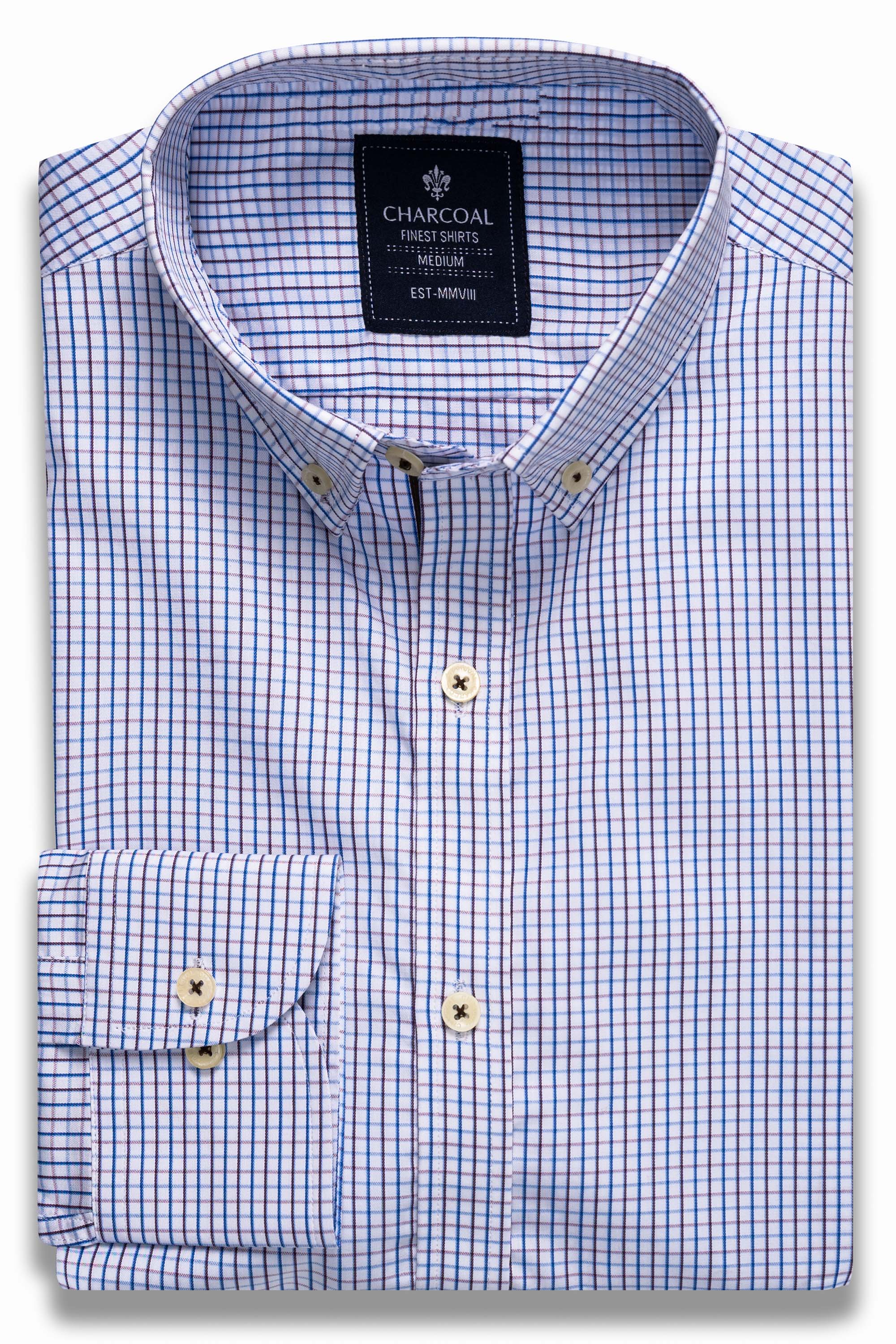 SEMI FORMAL SHIRT WHITE CHECK