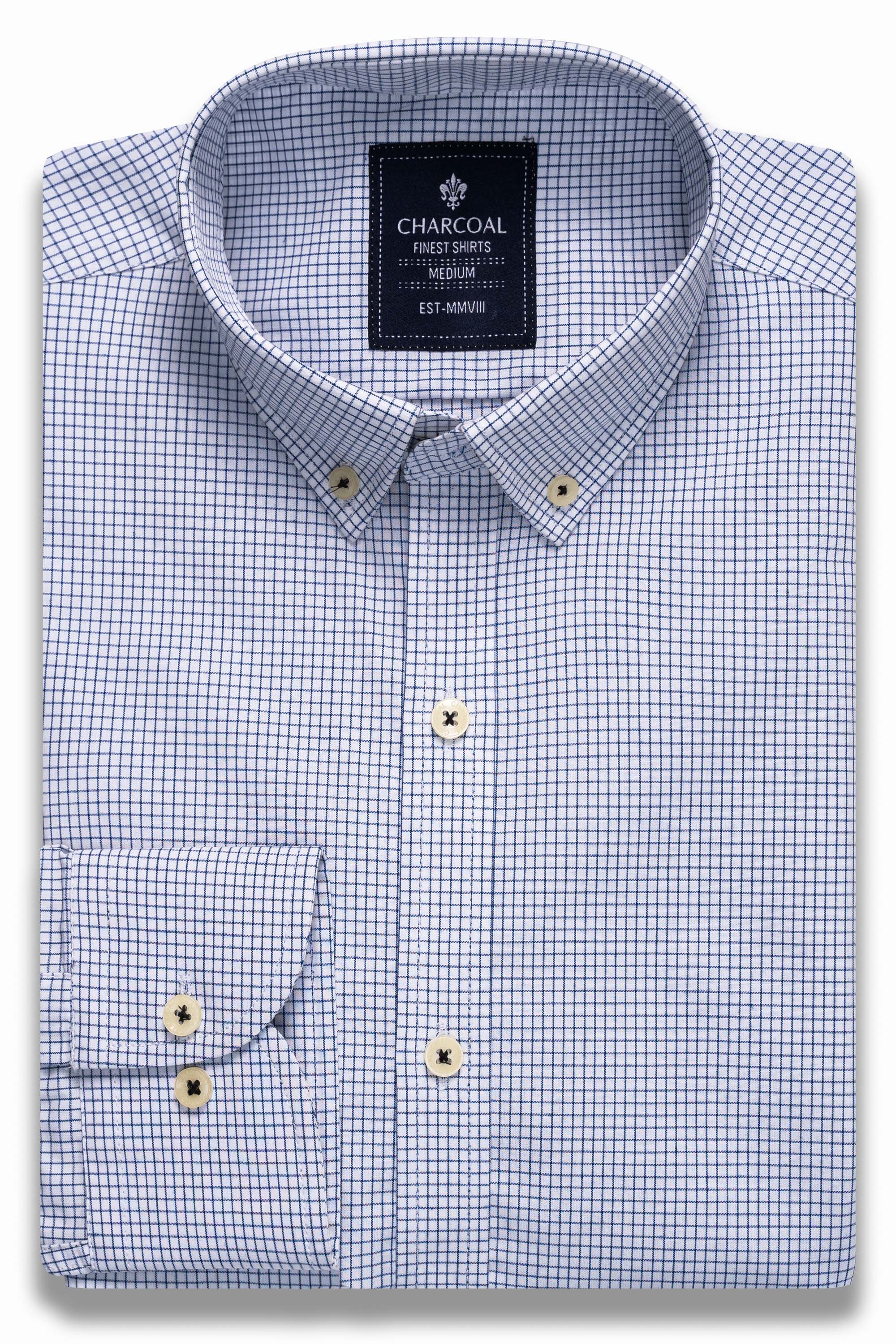 SEMI FORMAL SHIRT WHITE CHECK