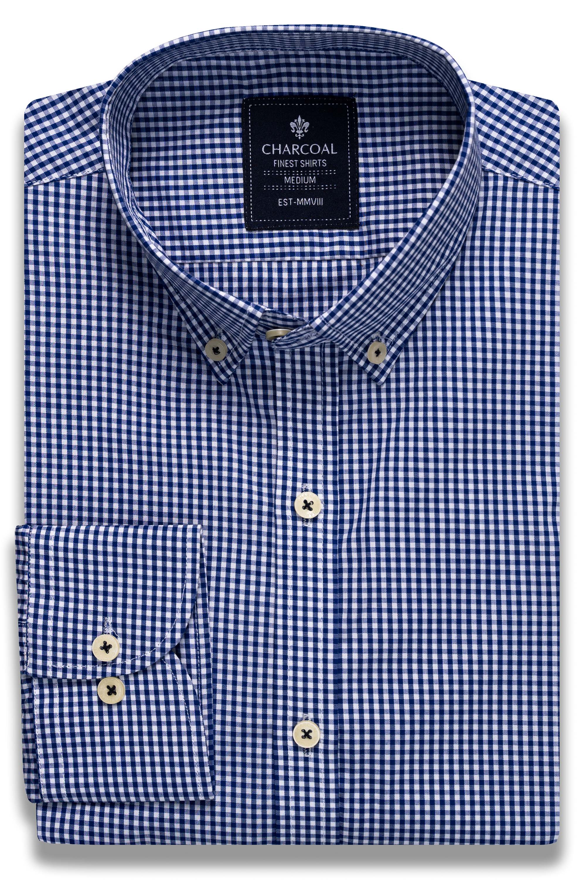SEMI FORMAL SHIRT DARK BLUE CHECK