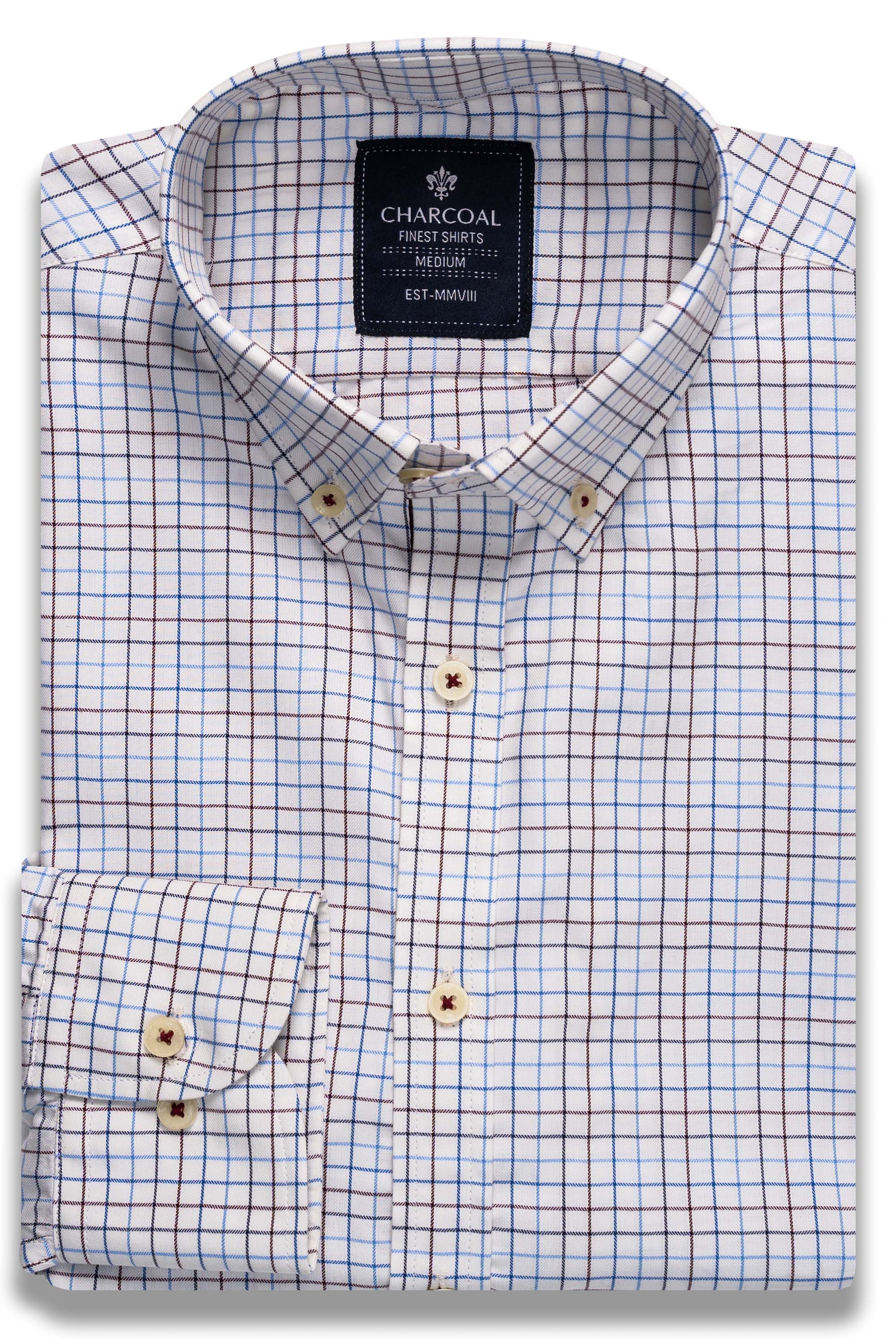 SEMI FORMAL SHIRT WHITE CHECK