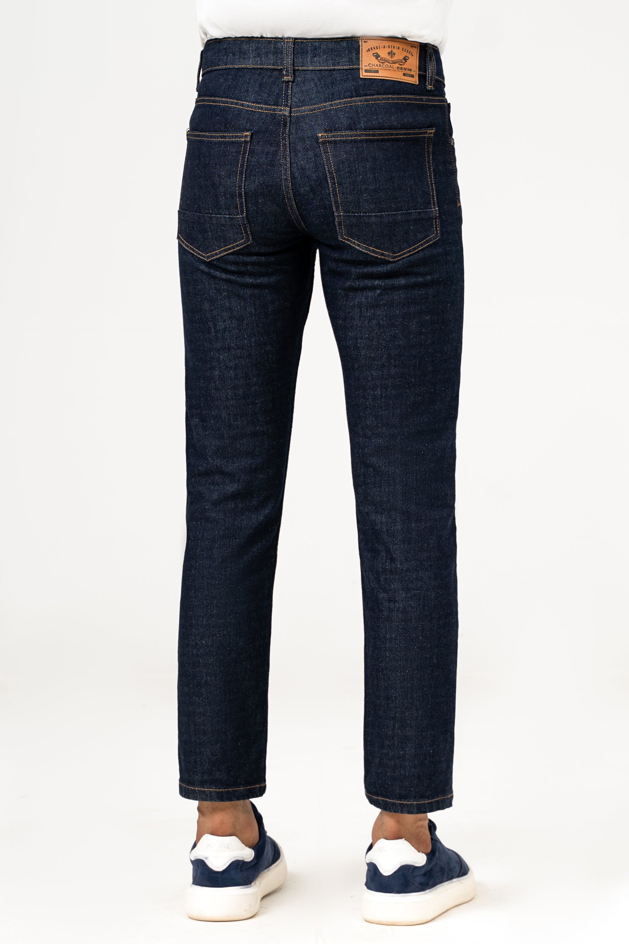 SLIM LEG DENIM JEANS DARK BLUE