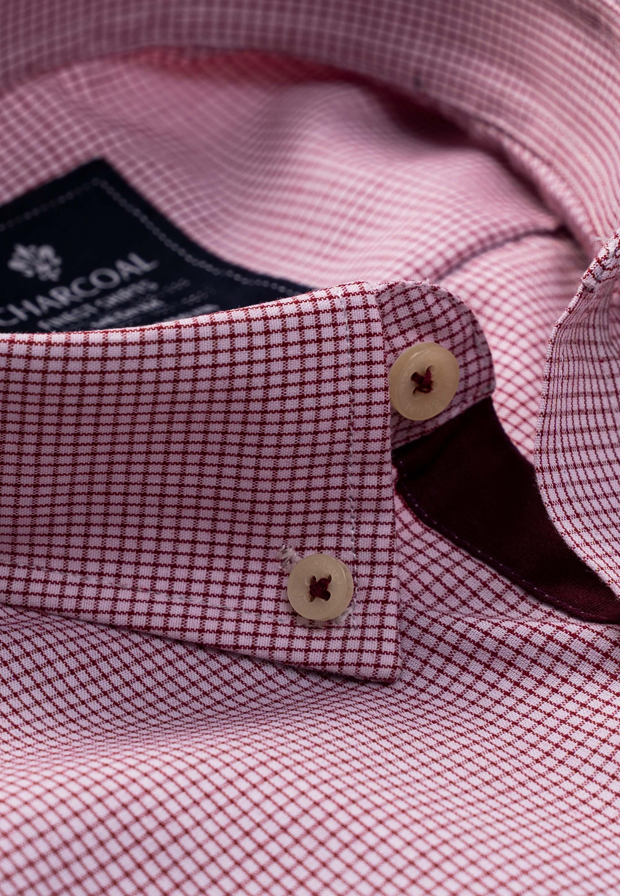 SEMI FORMAL SHIRT MAROON CHECK