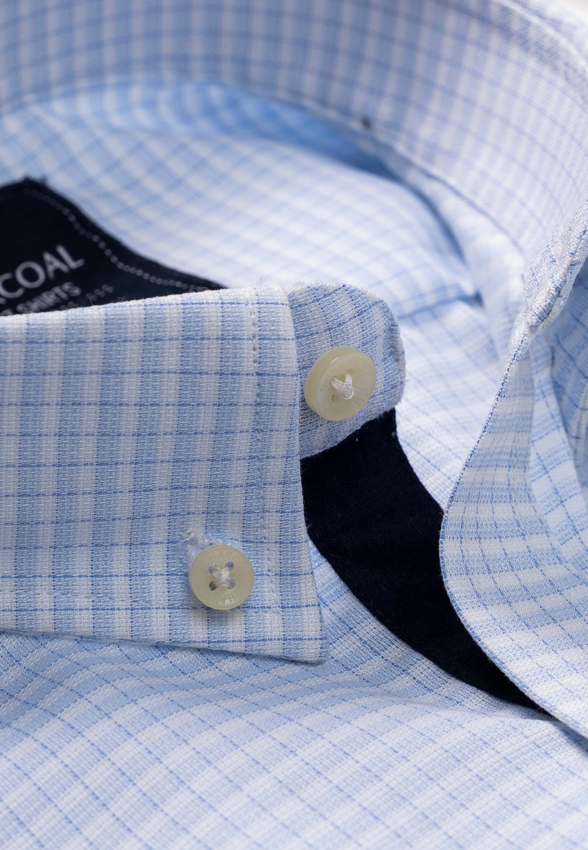 SEMI FORMAL SHIRT LIGHT BLUE CHECK