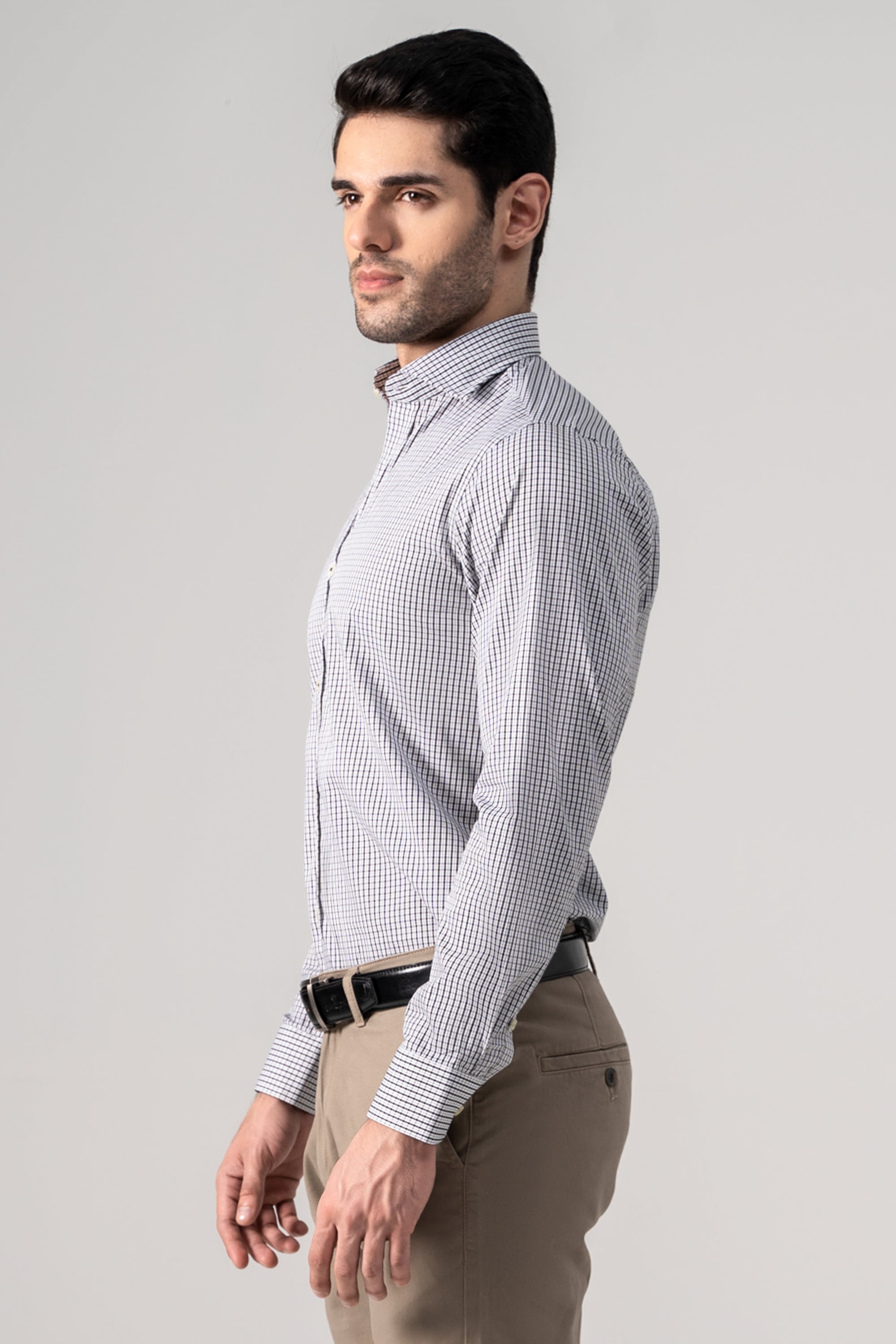 SEMI FORMAL SHIRT BLACK WHITE