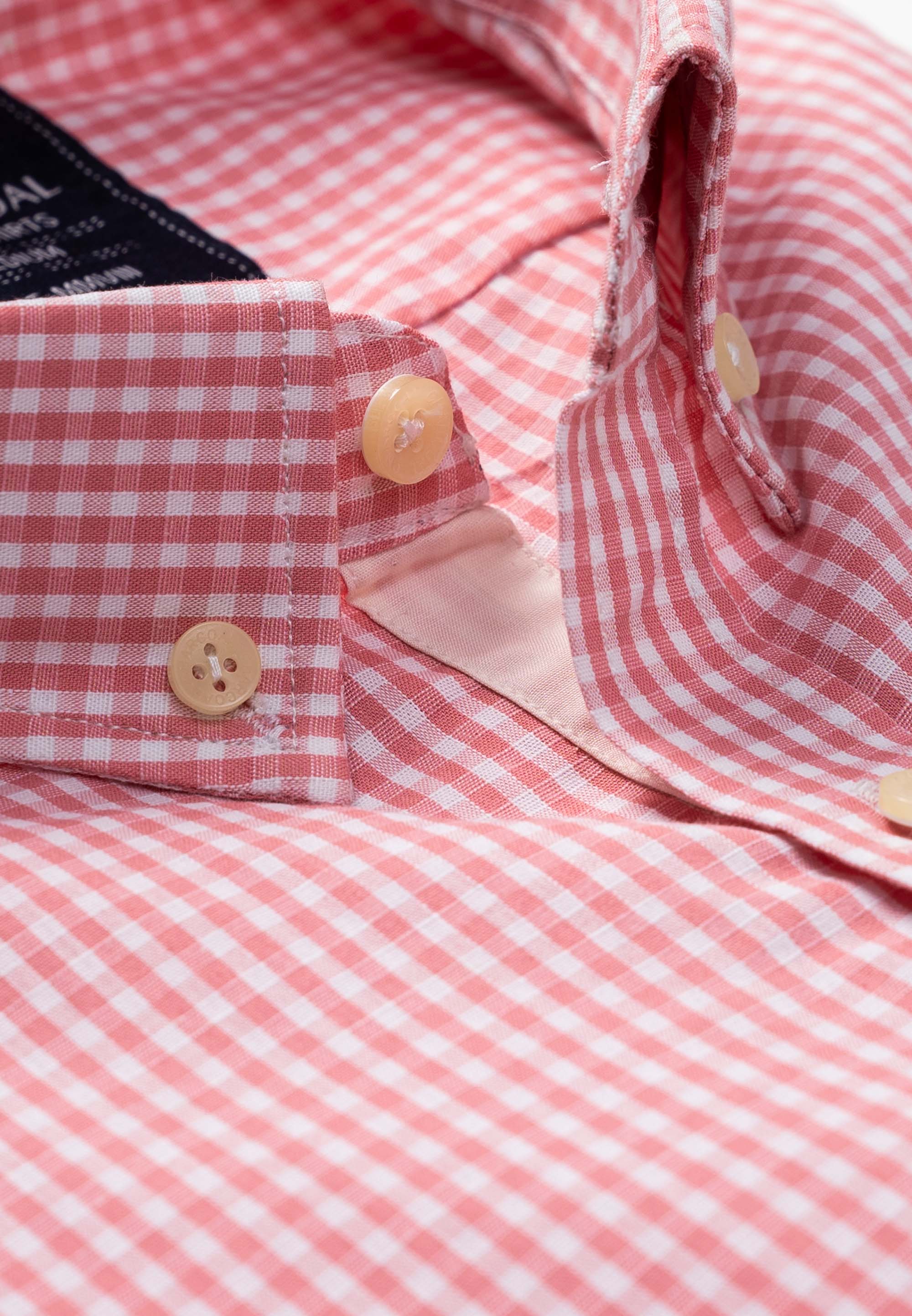 SEMI FORMAL SHIRT LIGHT RED CHECK