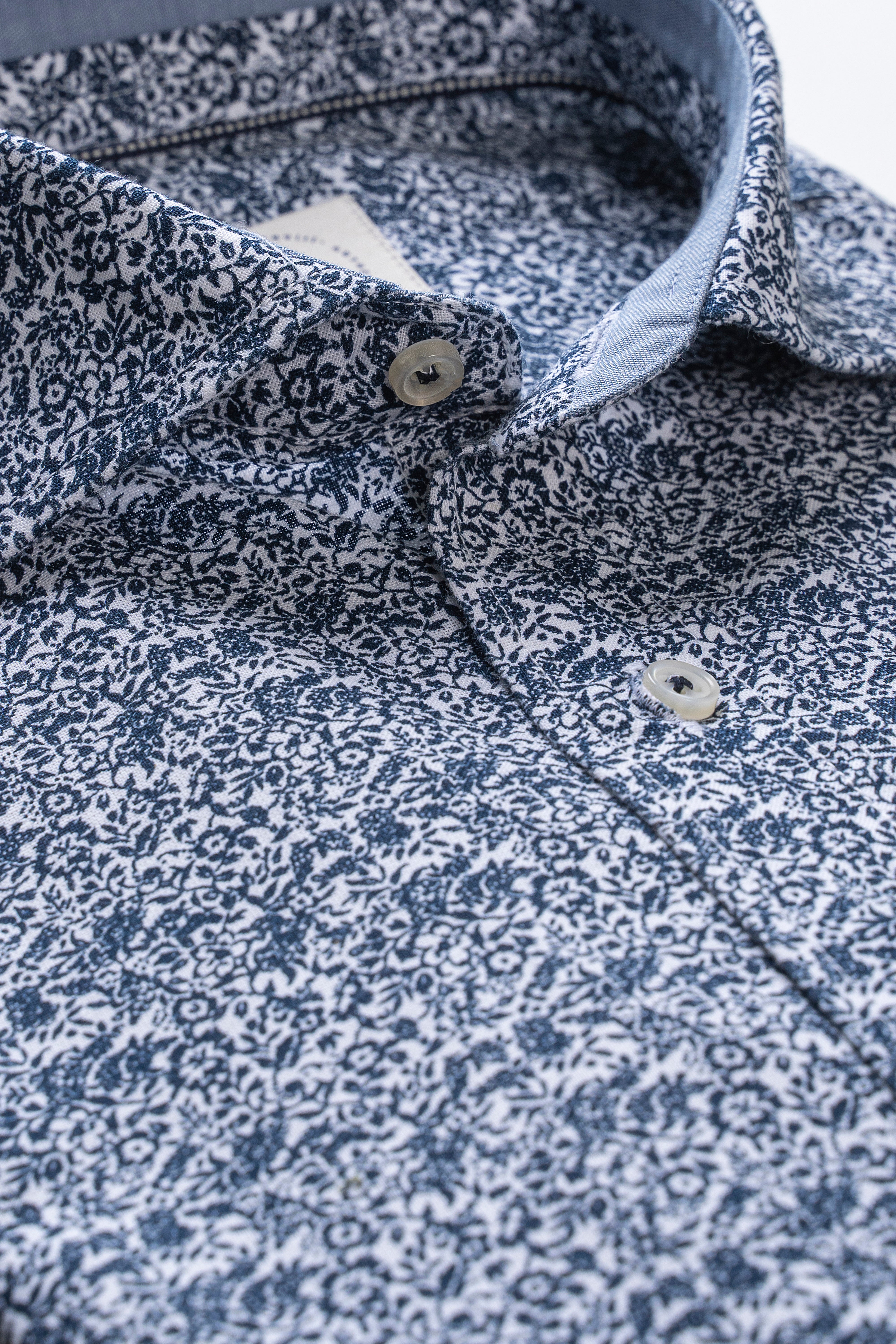 SMART SHIRT FRENCH COLLAR  WHITE NAVY