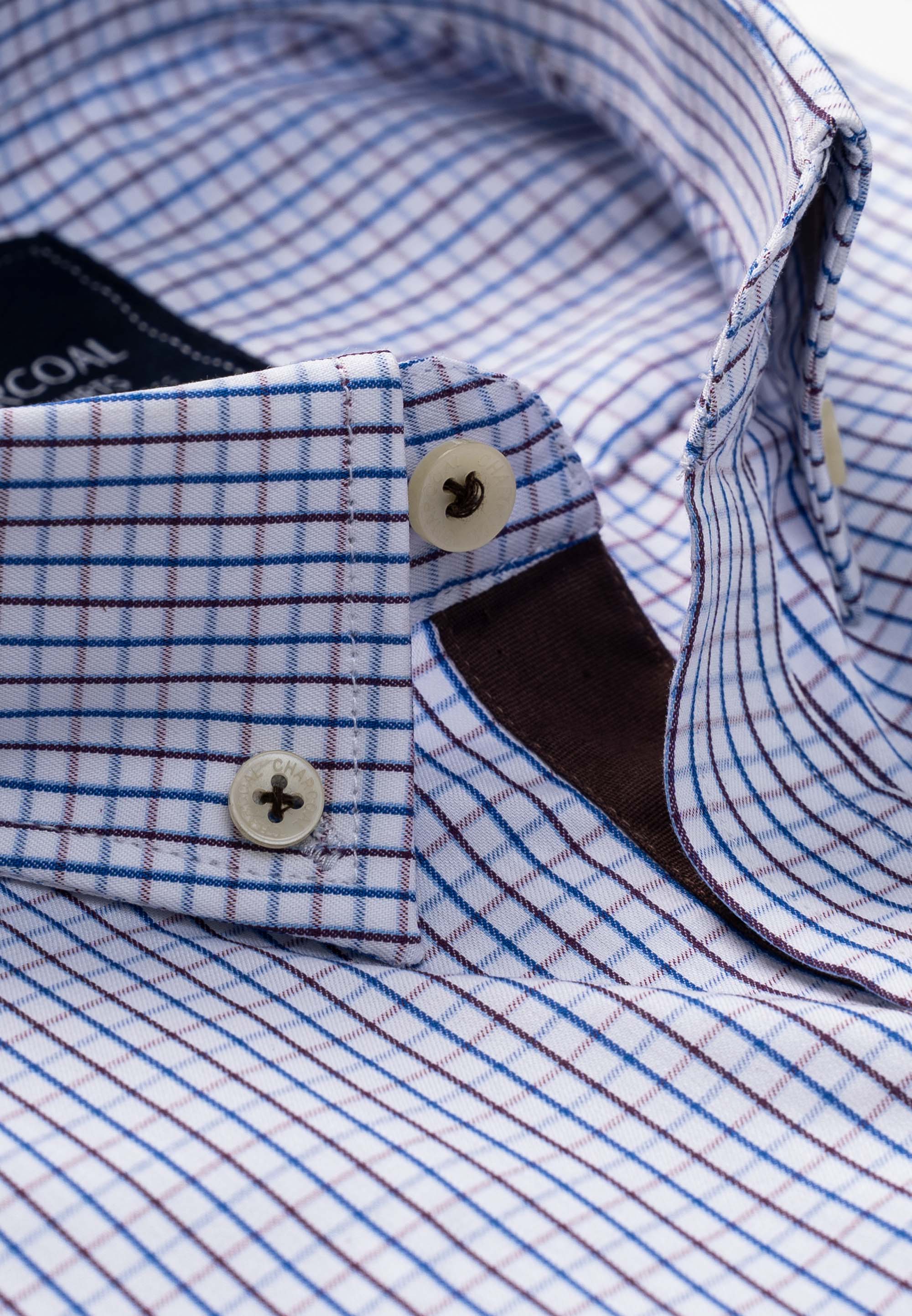 SEMI FORMAL SHIRT WHITE CHECK
