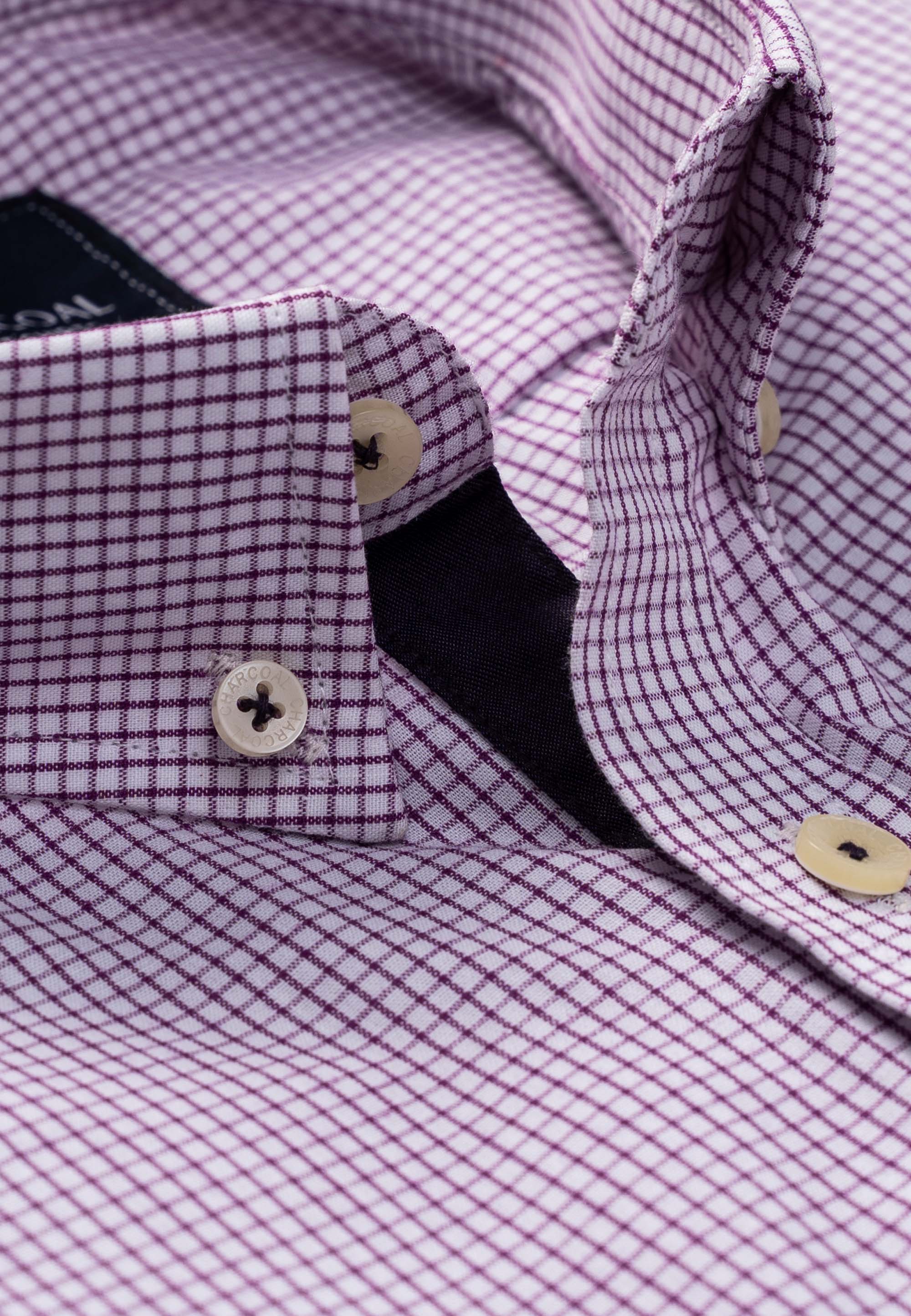 SEMI FORMAL SHIRT PURPLE CHECK