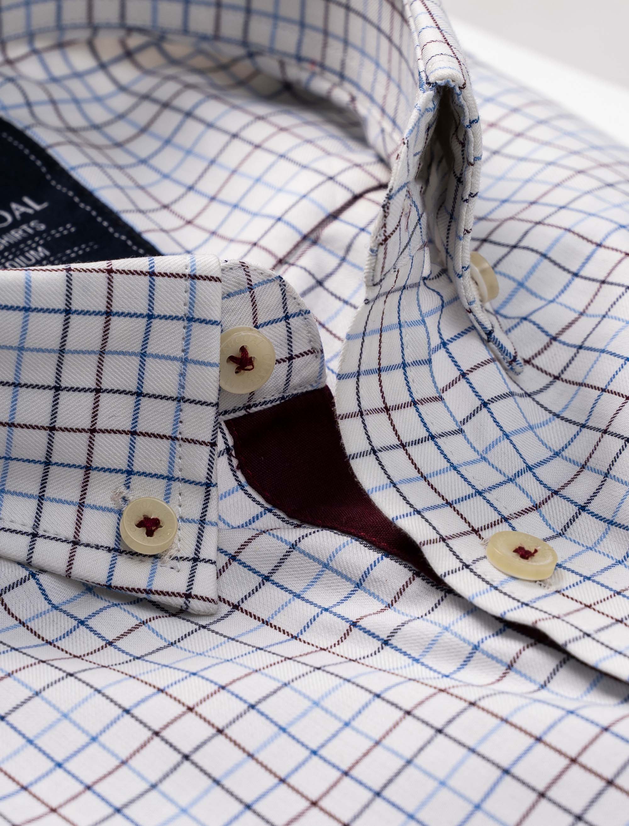 SEMI FORMAL SHIRT WHITE CHECK