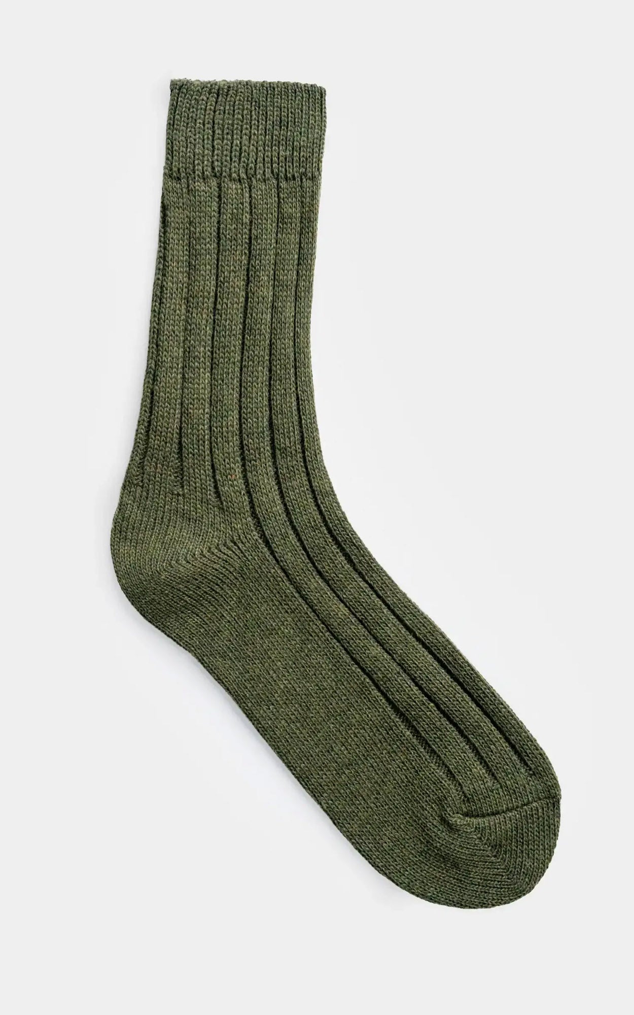 Ribbed Wool Blended Socks Green
