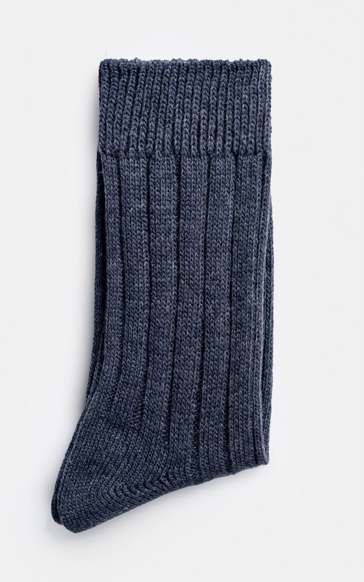 Ribbed Wool Blended Socks Charcoal