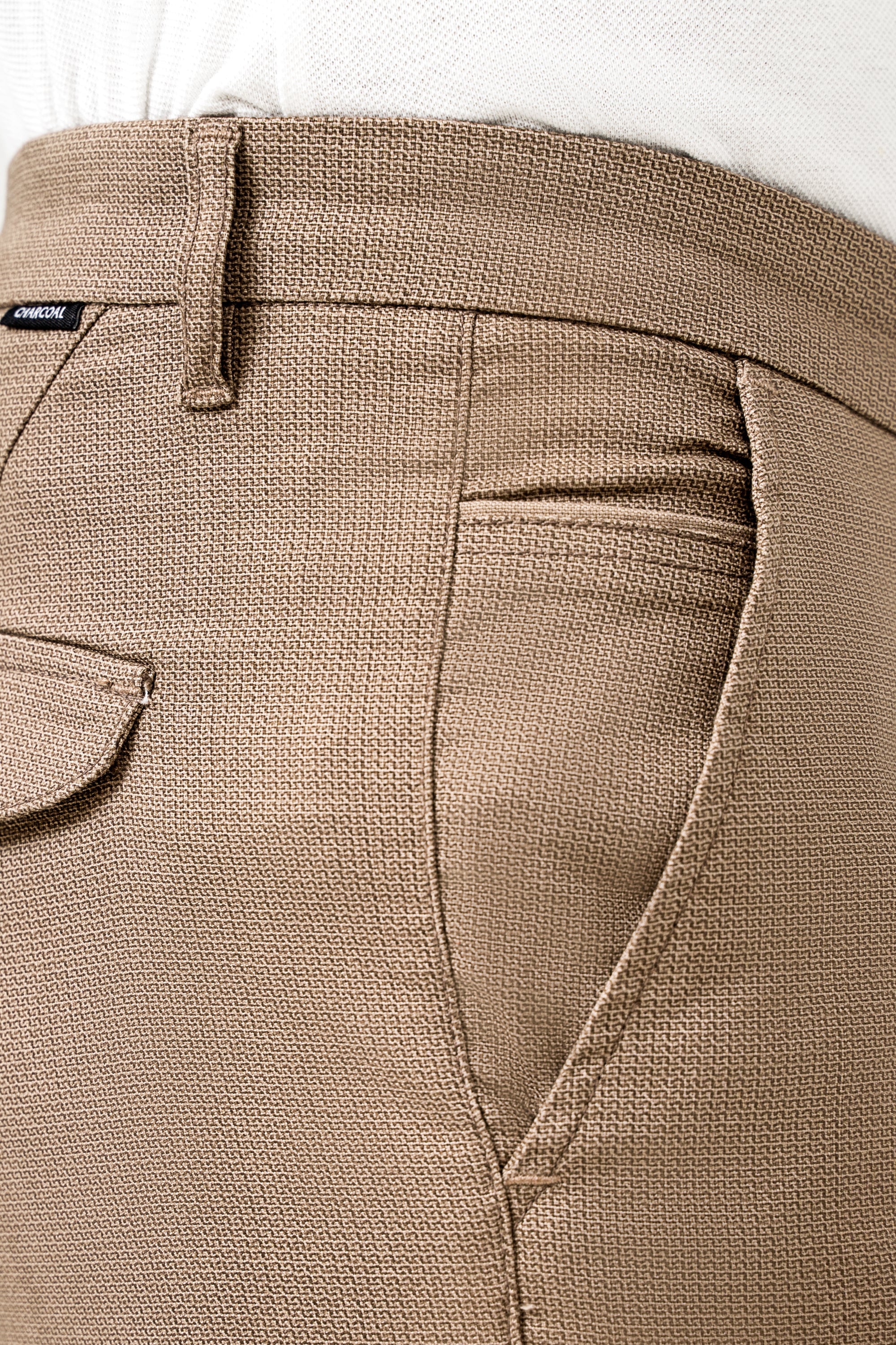 CROSS POCKET PRINTED PANT KHAKI