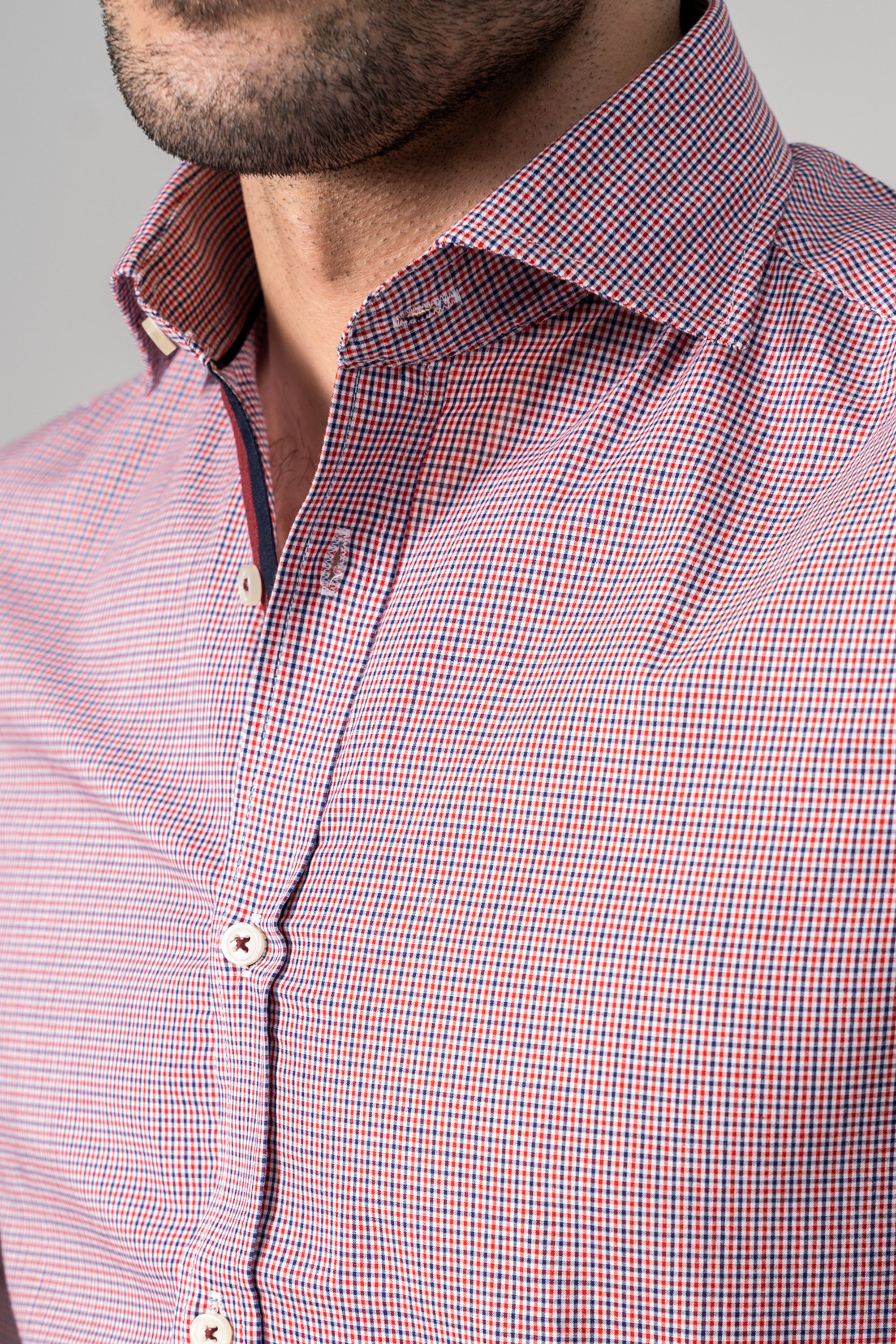 SEMI FORMAL SHIRT NAVY RED