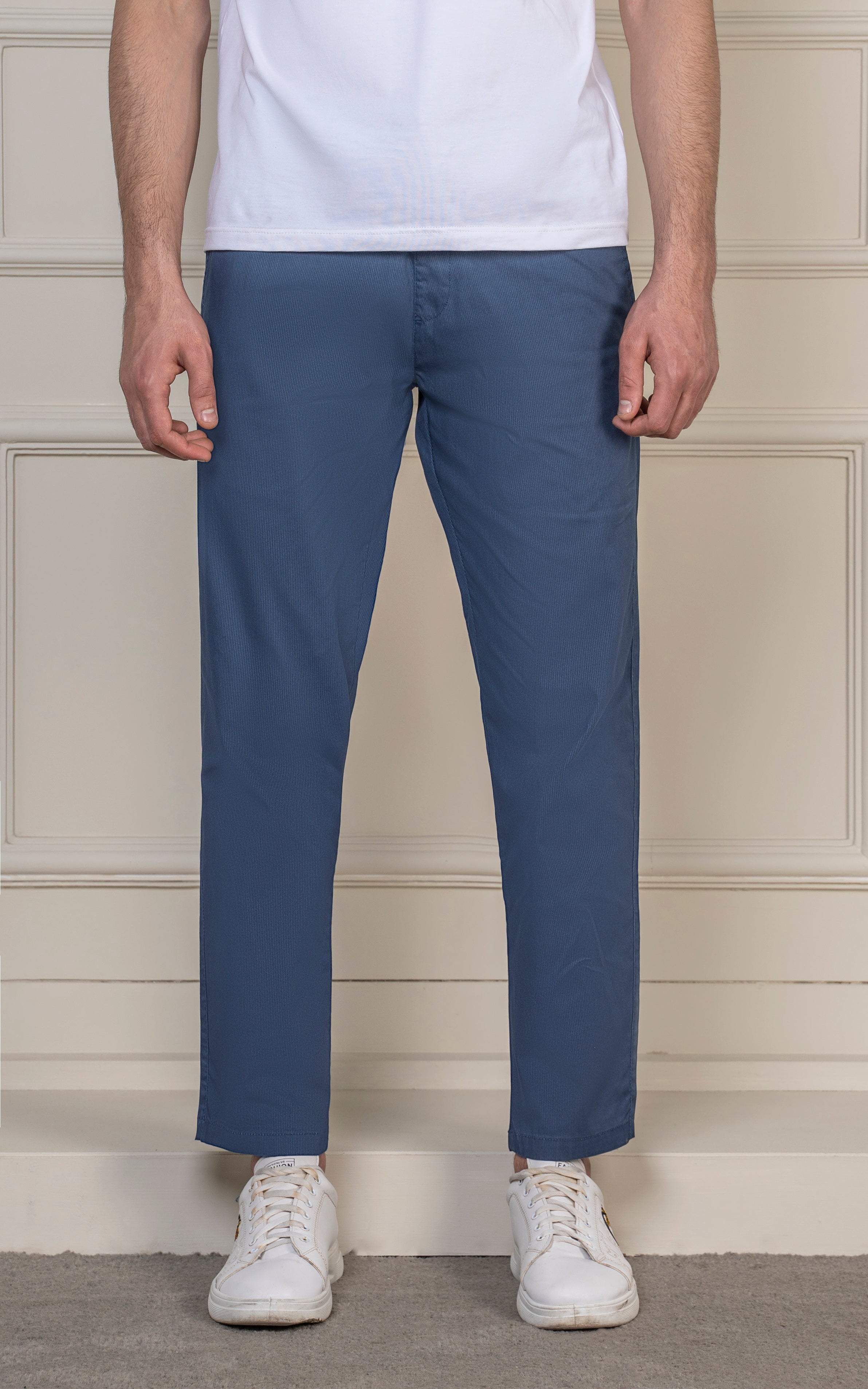 SMART FIT TEXTURED JOGGER TROUSER BLUE