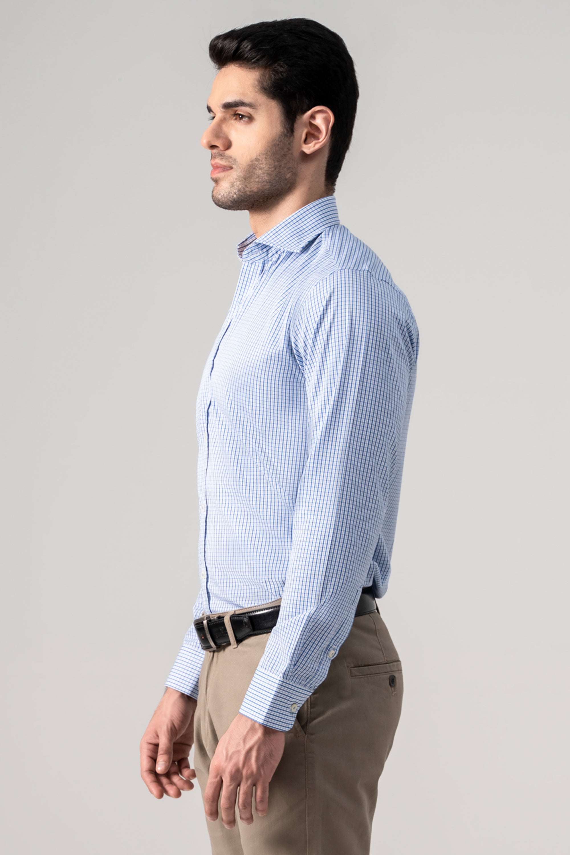 SEMI FORMAL SHIRT BLUE WHITE