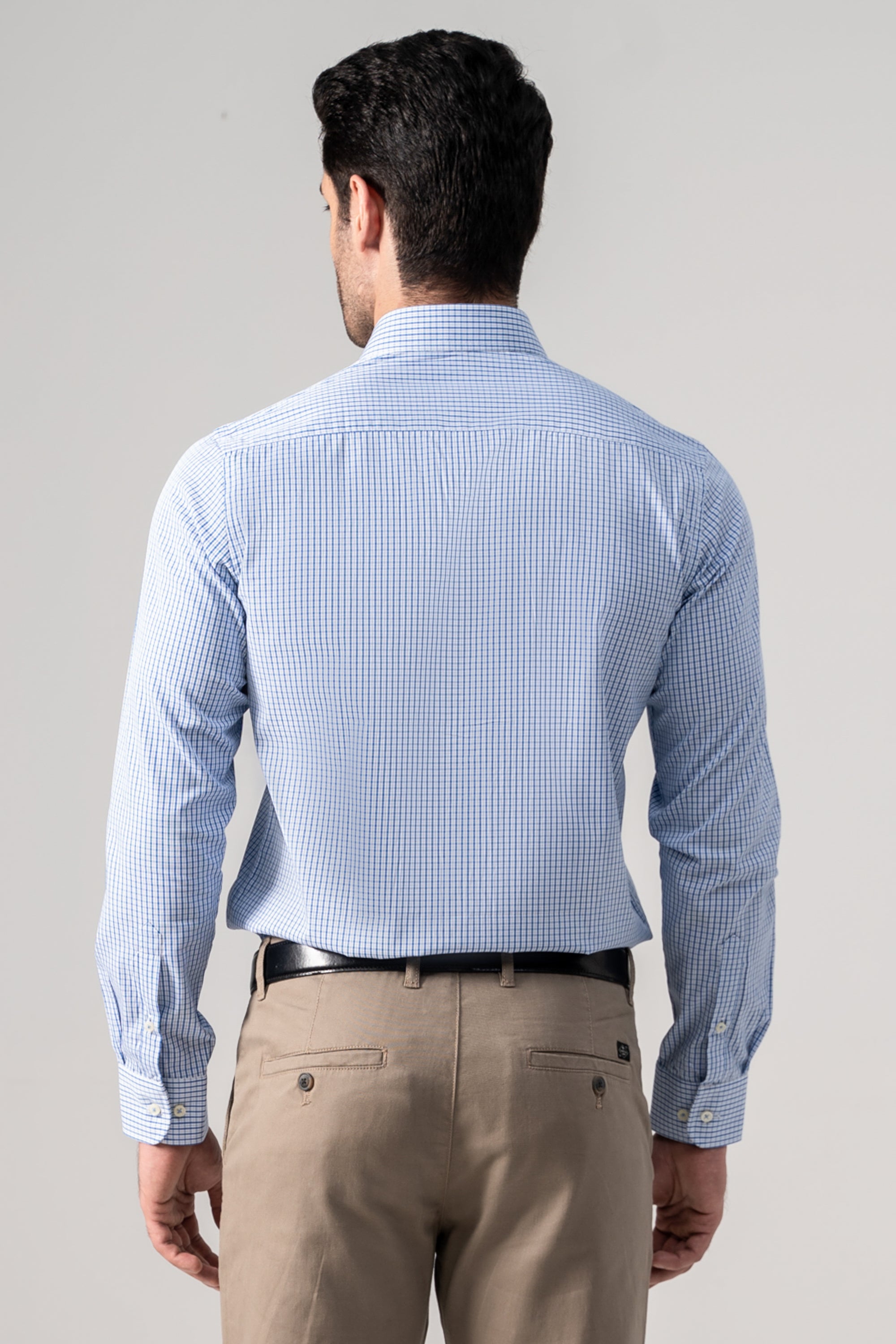 SEMI FORMAL SHIRT BLUE WHITE