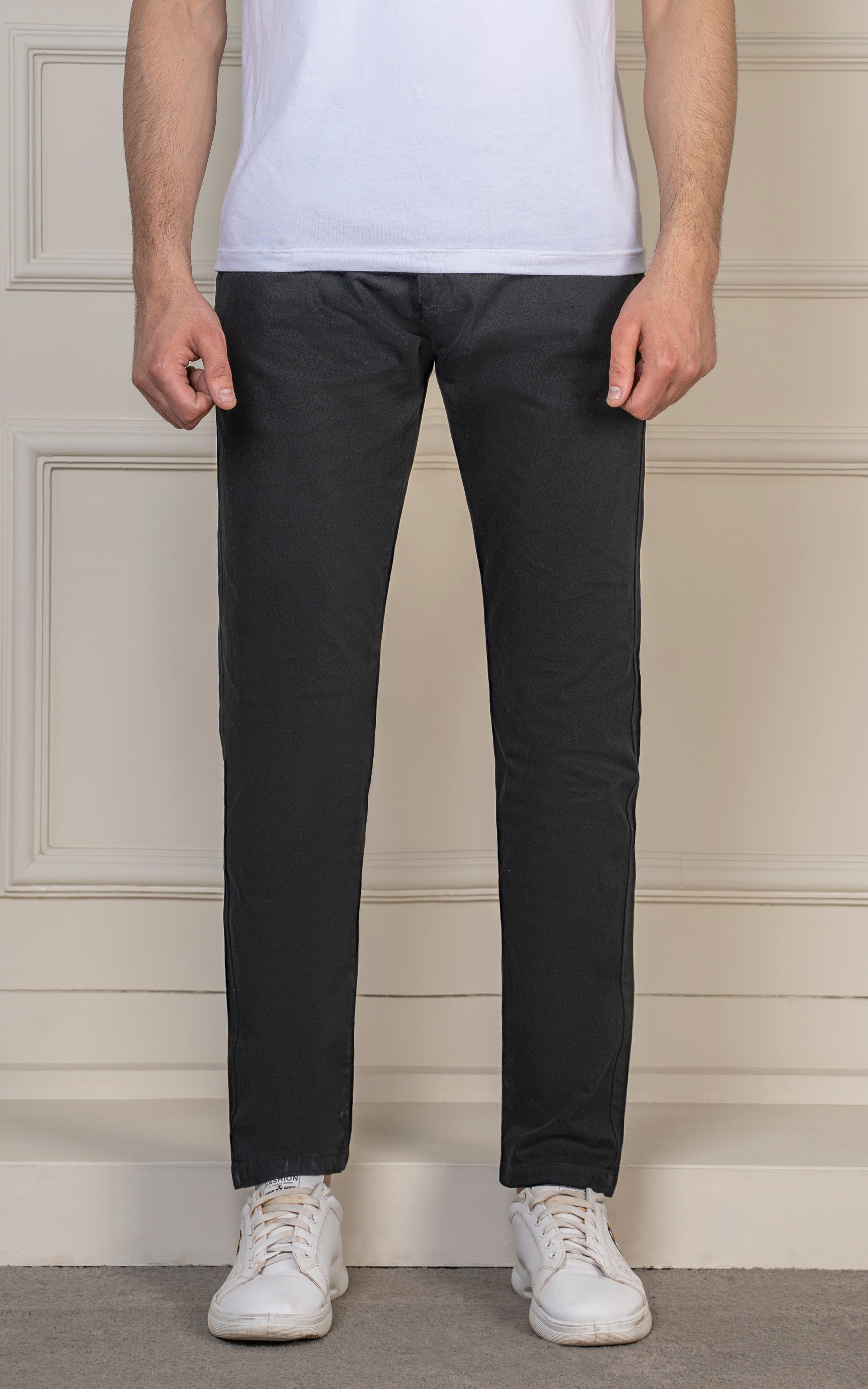 SLIM FIT TWILL PANT BLACK