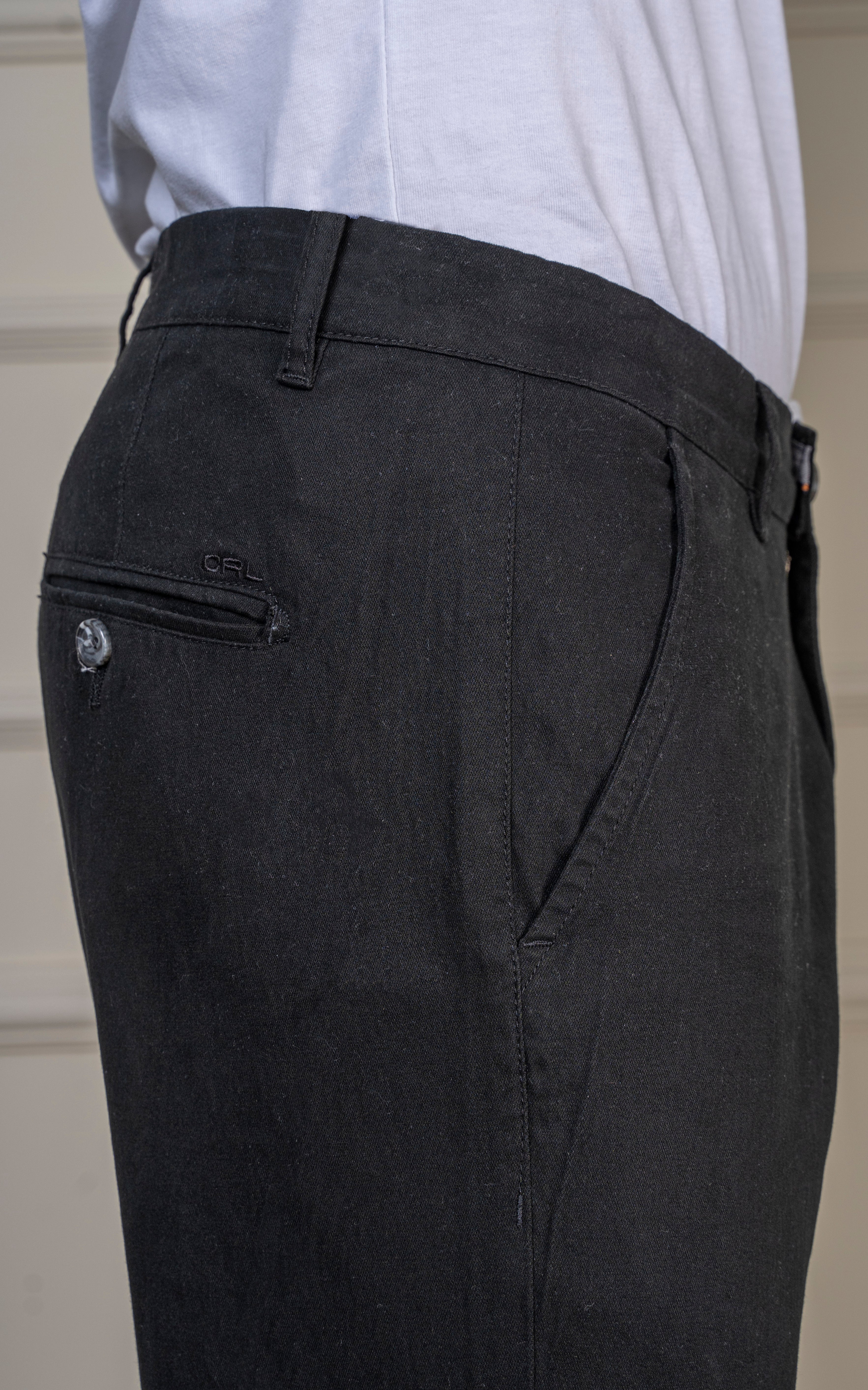 SLIM FIT TWILL PANT BLACK