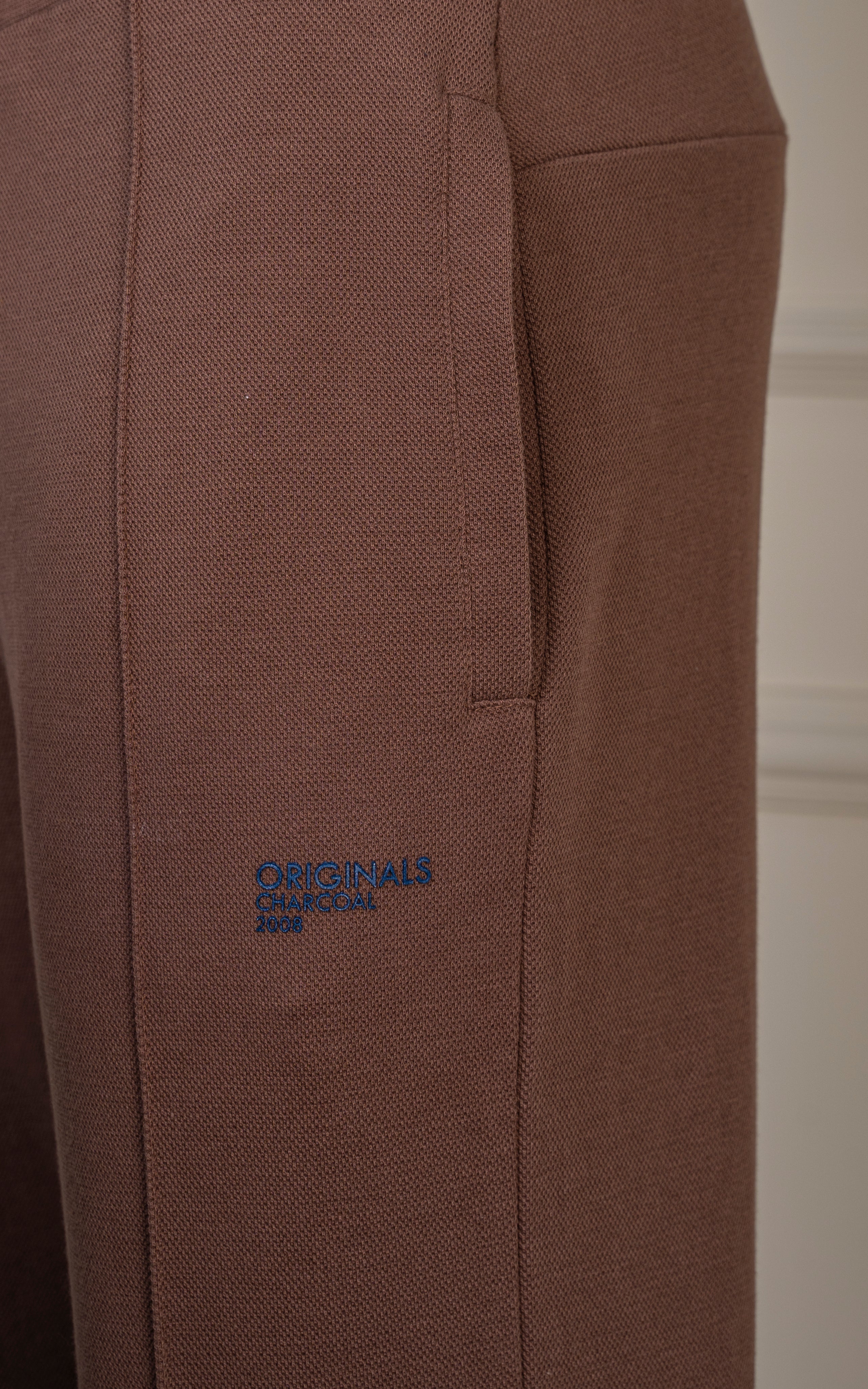 STRAIGHT FIT PIQUE TERRY JOGGER TROUSER RUST
