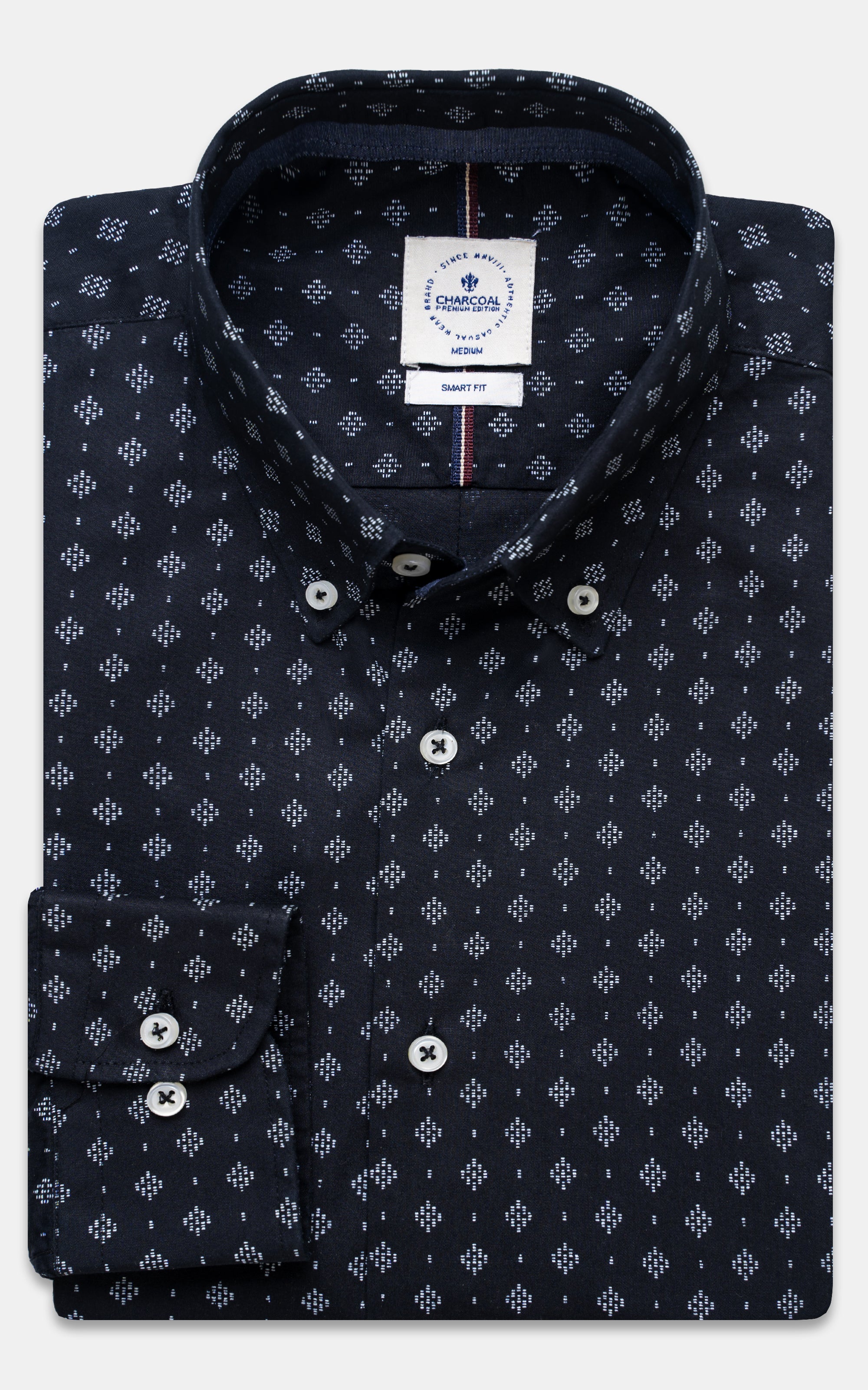 PRINTED SMART SHIRT BLACK
