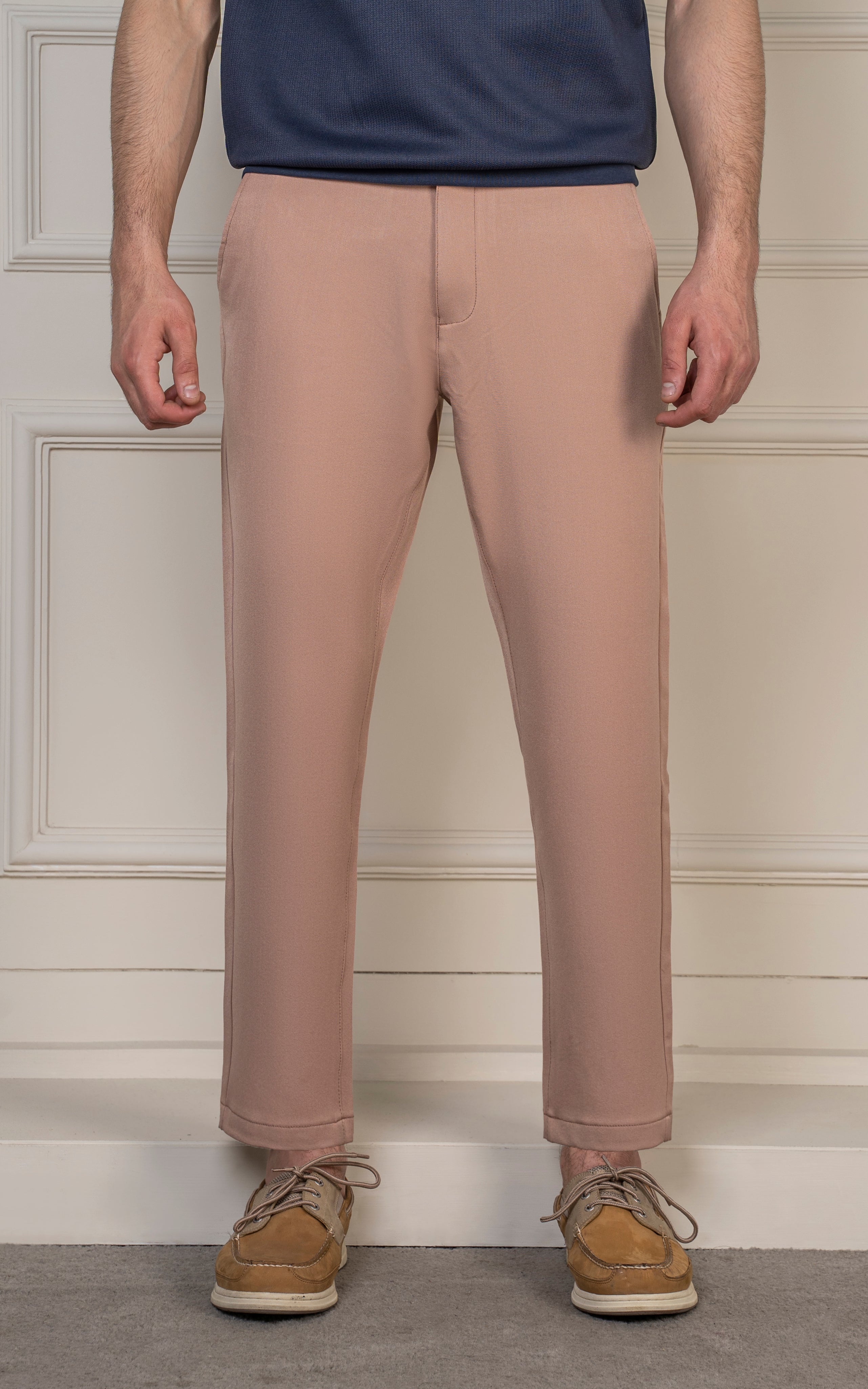 LOOSE FIT PLAIN PANT LIGHT PEACH