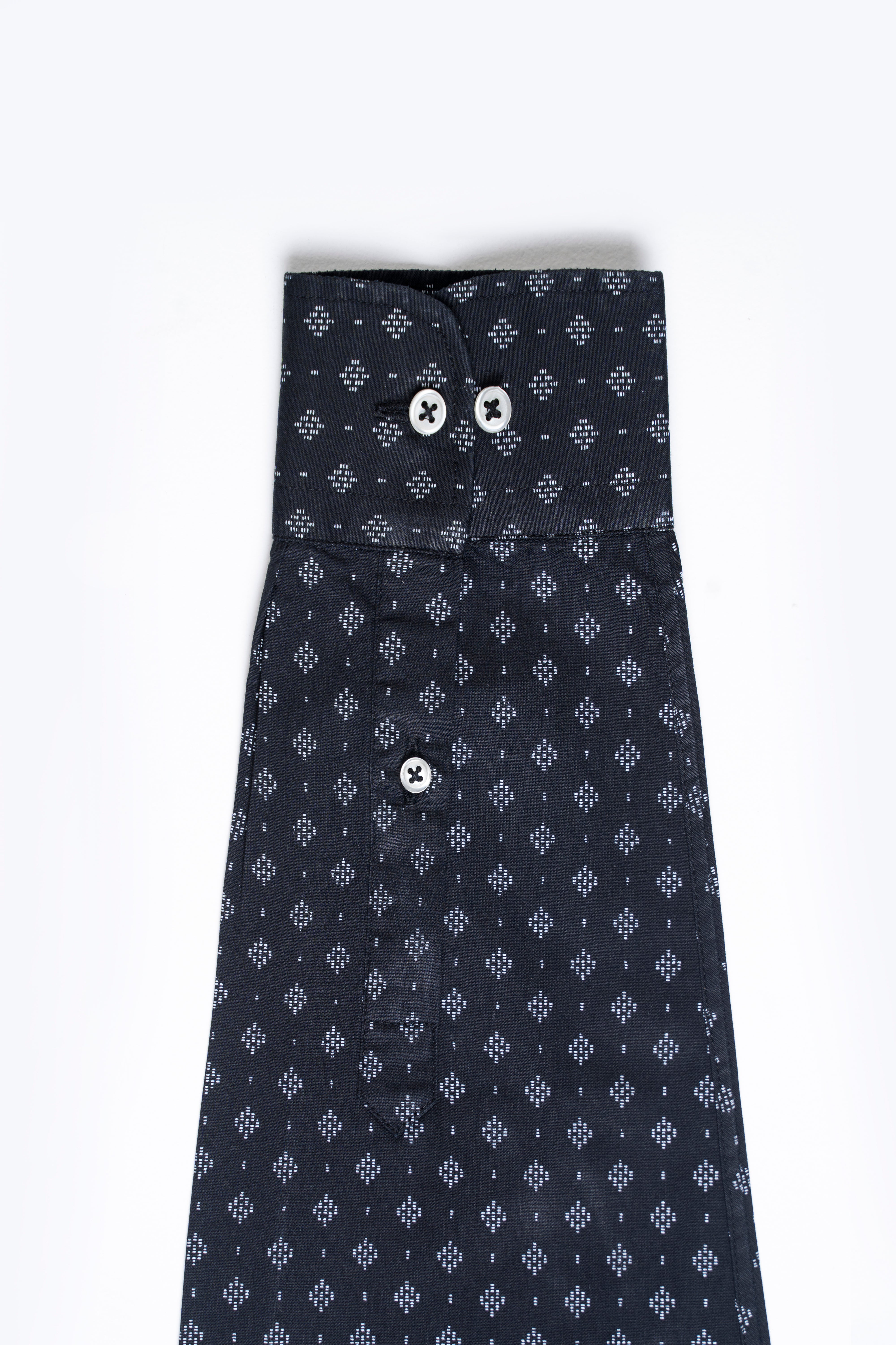 PRINTED SMART SHIRT BLACK