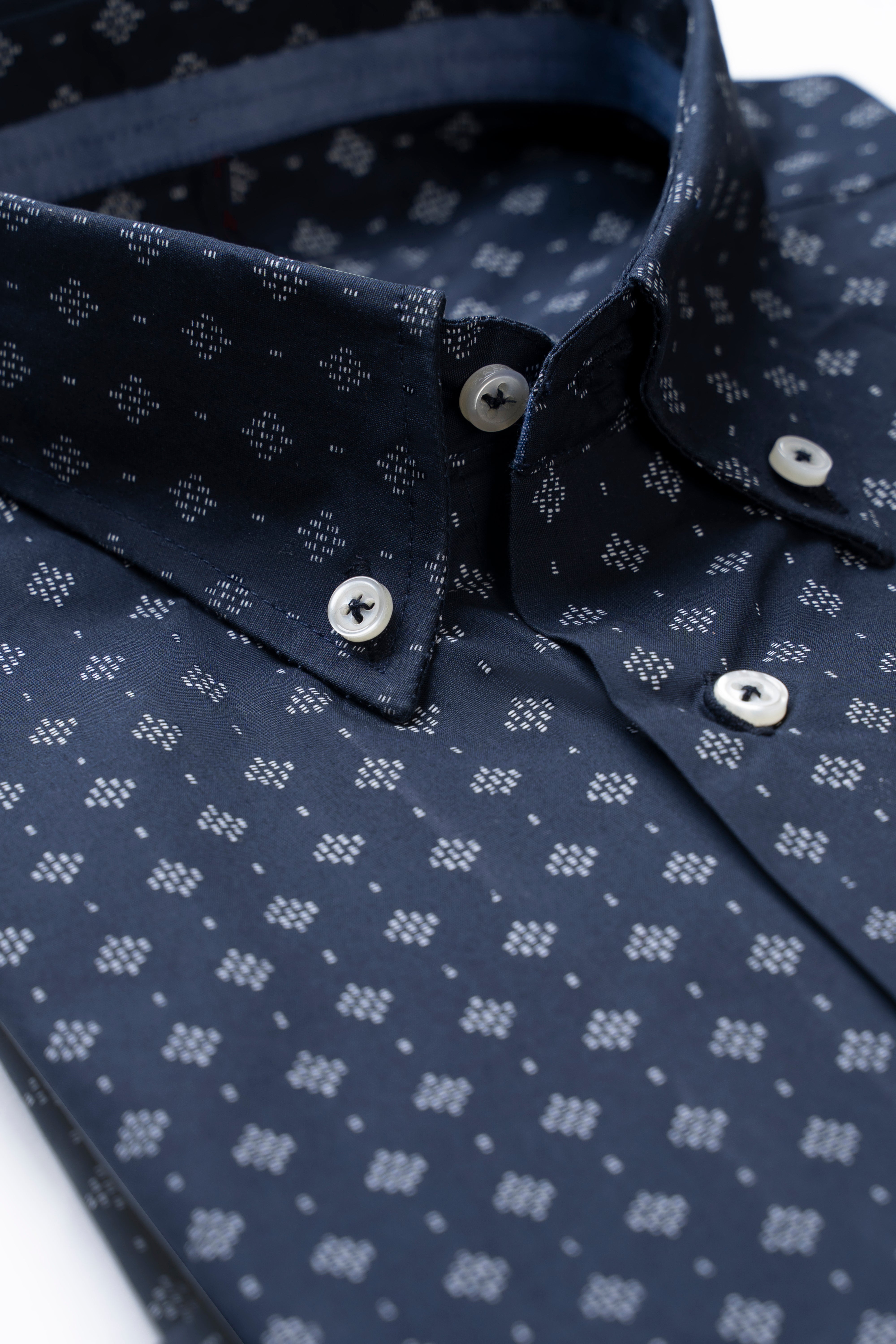 PRINTED SMART SHIRT NAVY