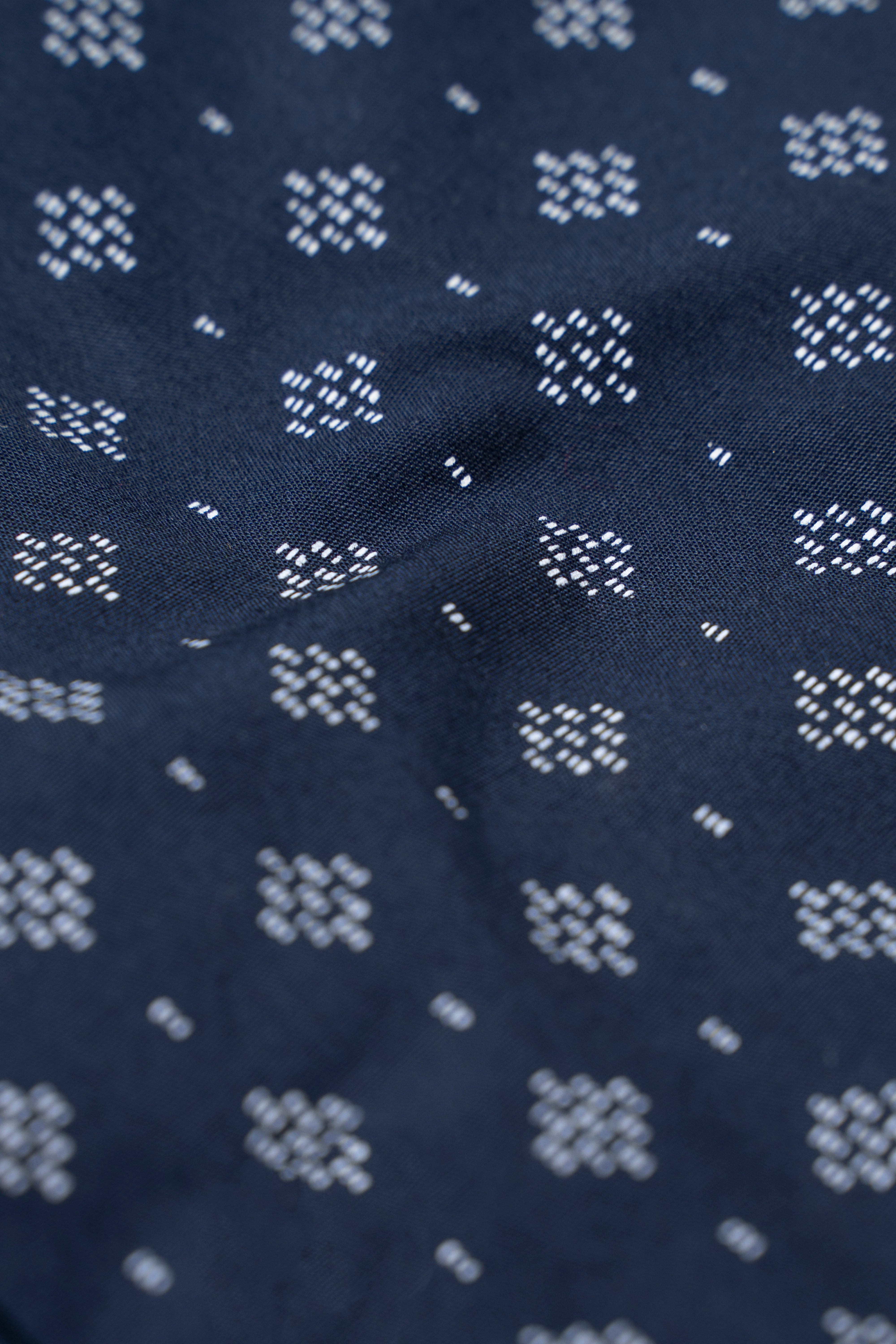 PRINTED SMART SHIRT NAVY