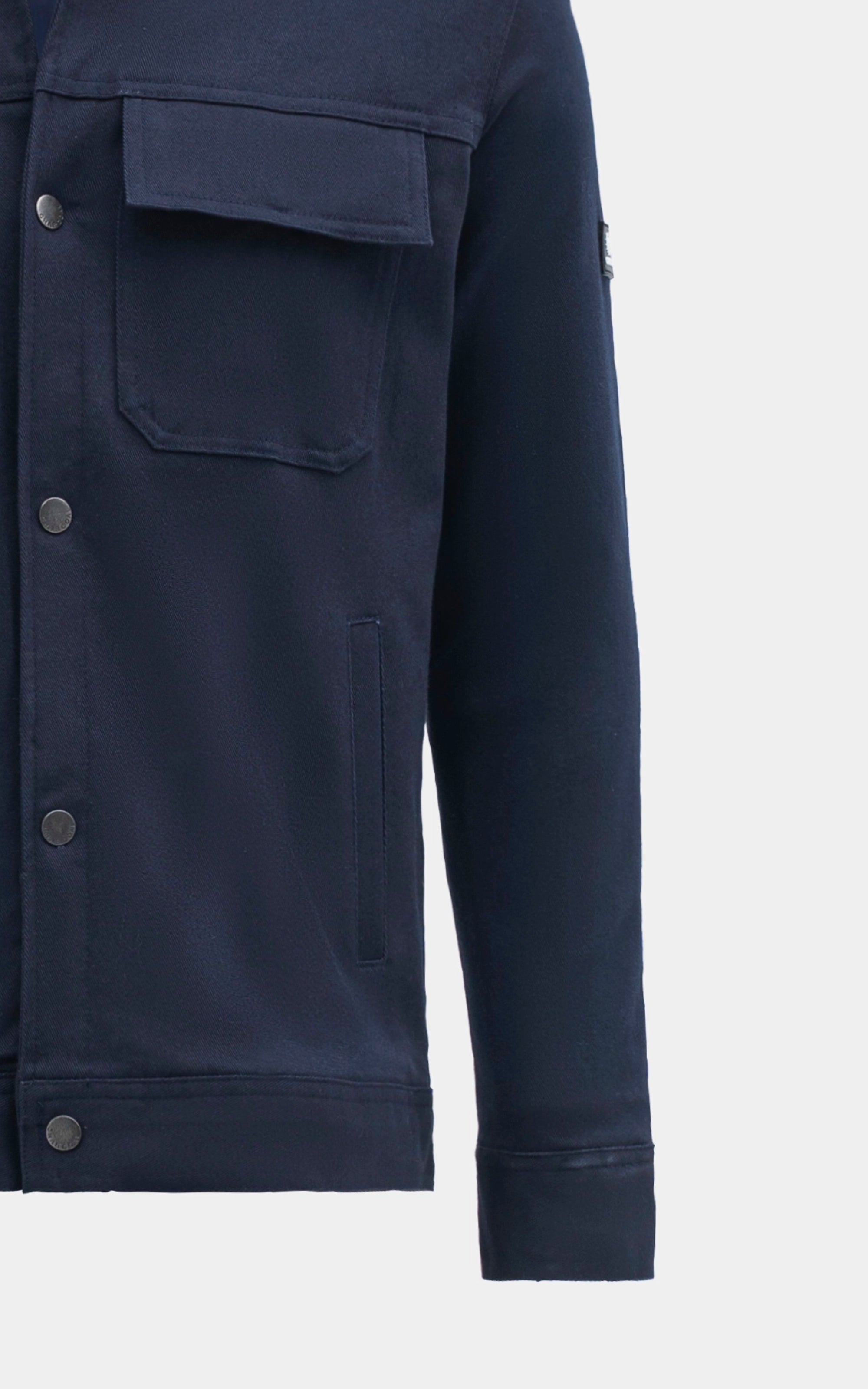 REGULAR FIT FULLSLEEVE CAUSAL JACKET NAVY