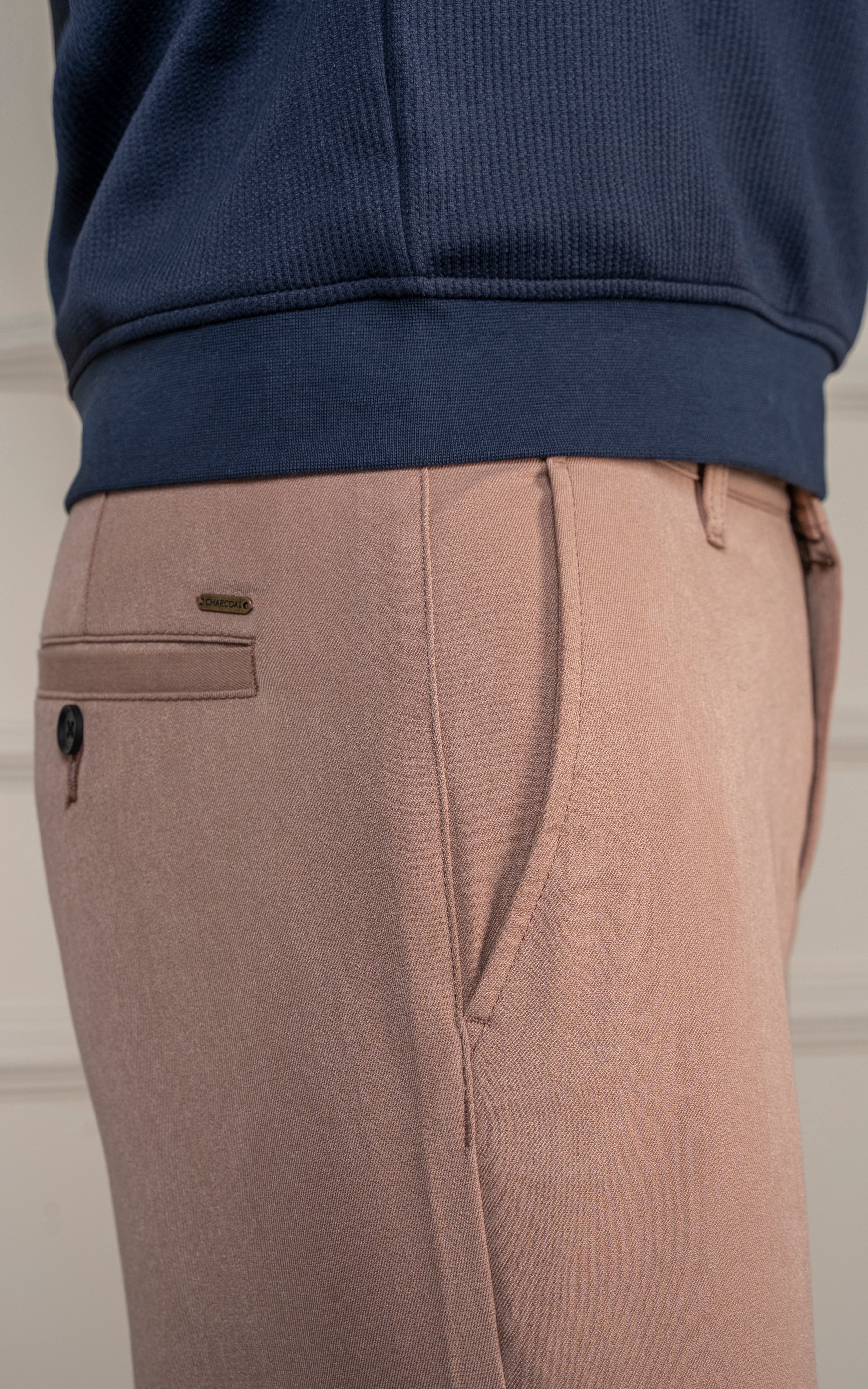 LOOSE FIT PLAIN PANT LIGHT PEACH