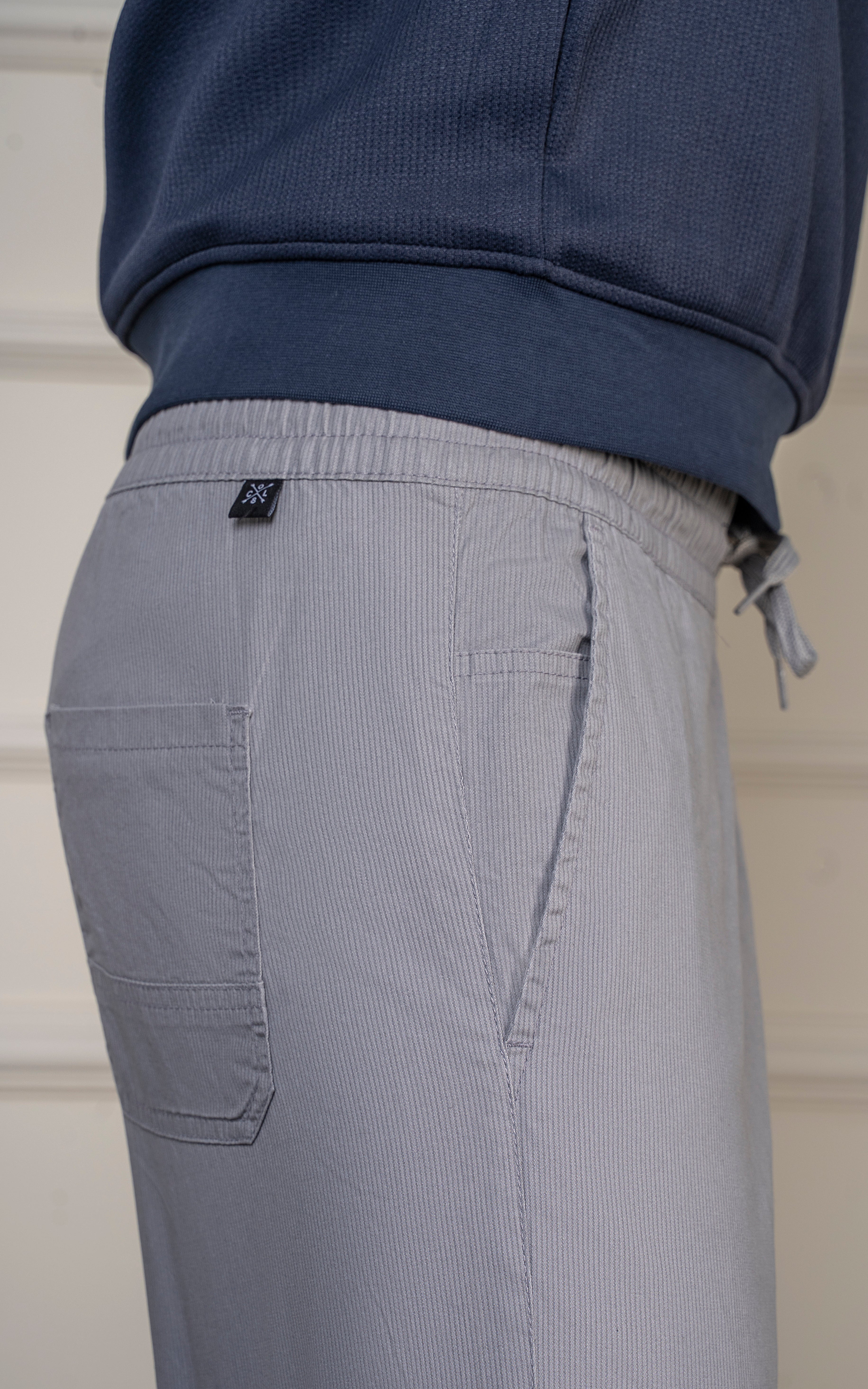 SMART FIT TEXTURED JOGGER TROUSER GREY