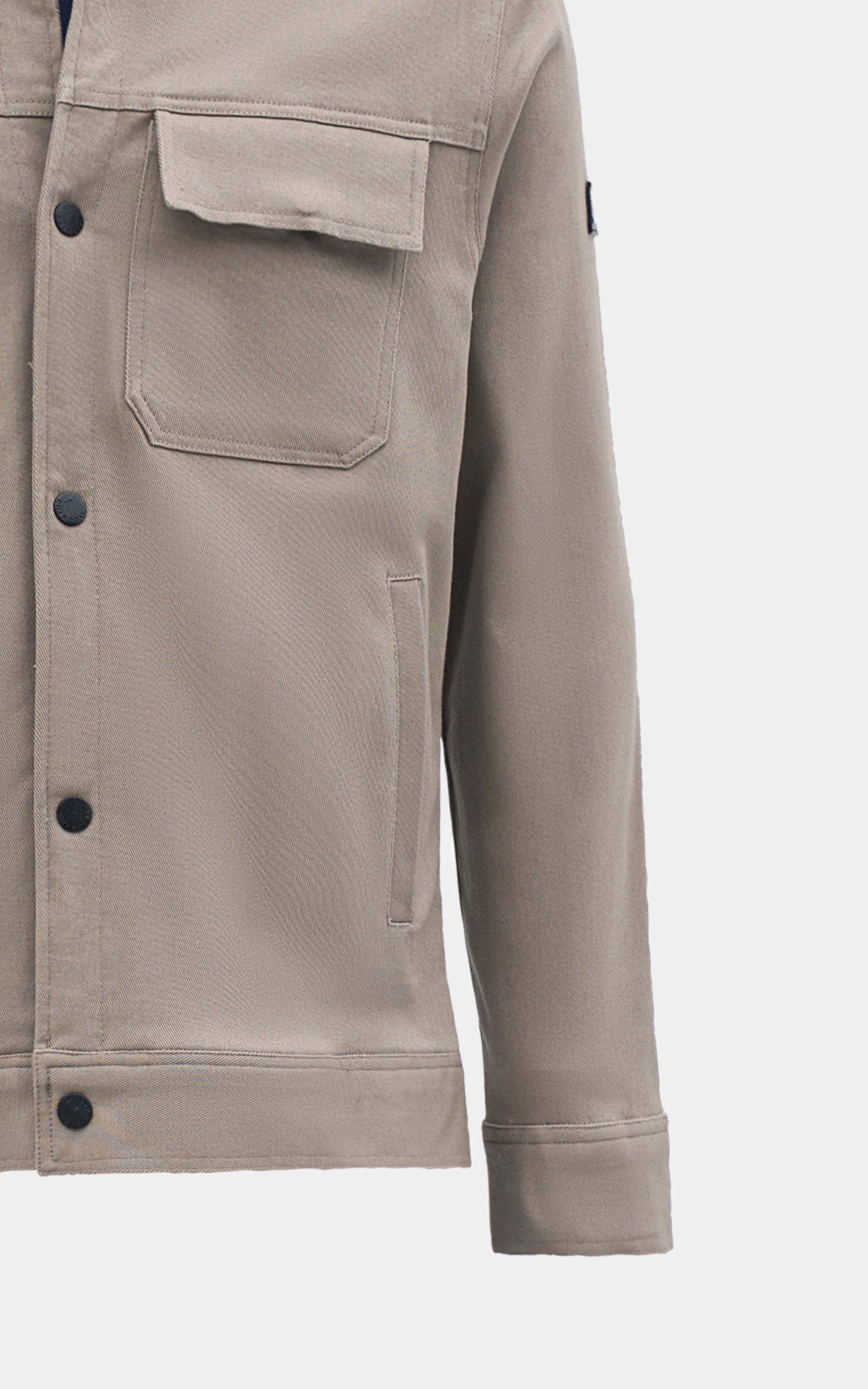 REGULAR FIT FULLSLEEVE CAUSAL JACKET KHAKI