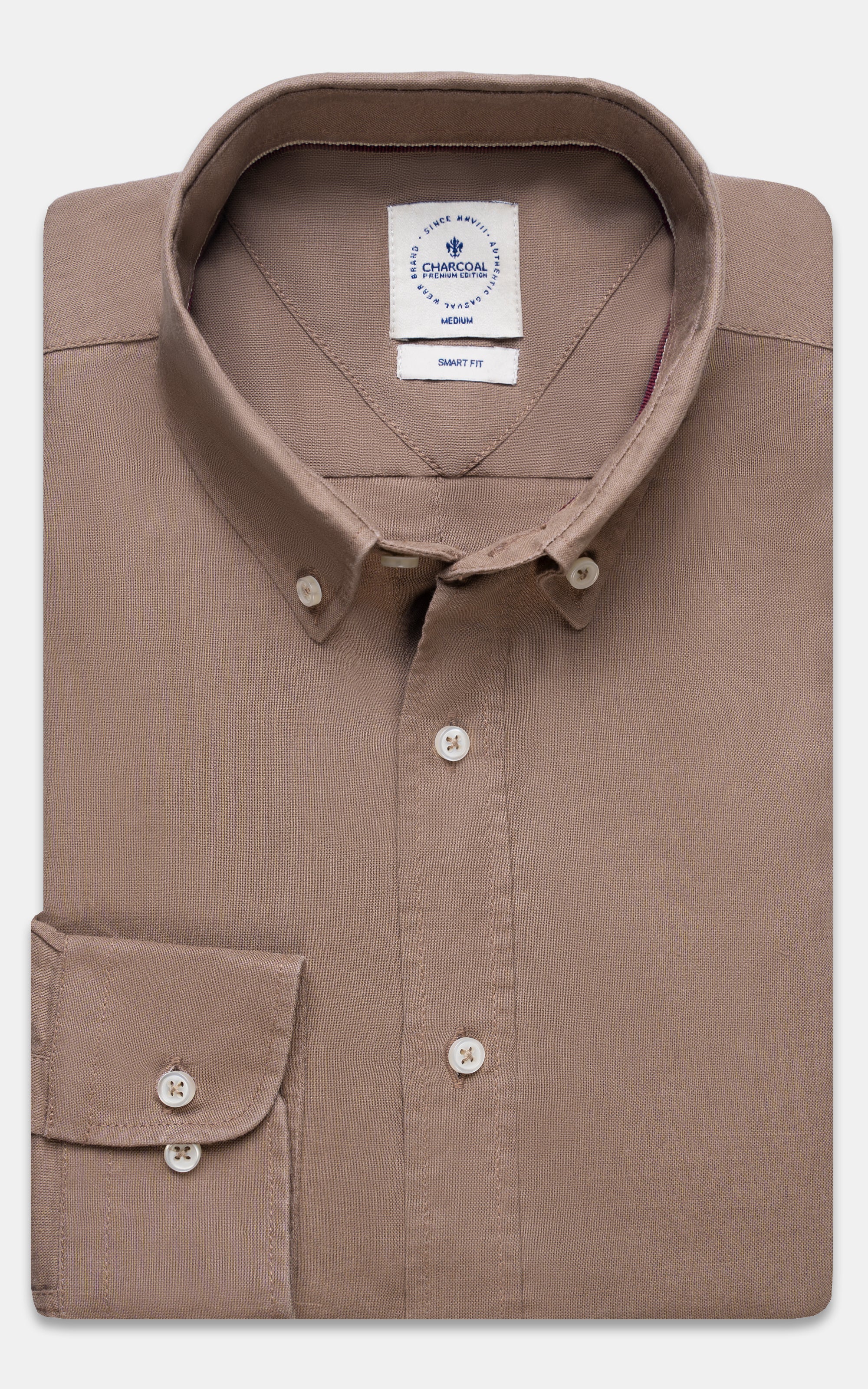 LINEN SMART SHIRT KHAKI