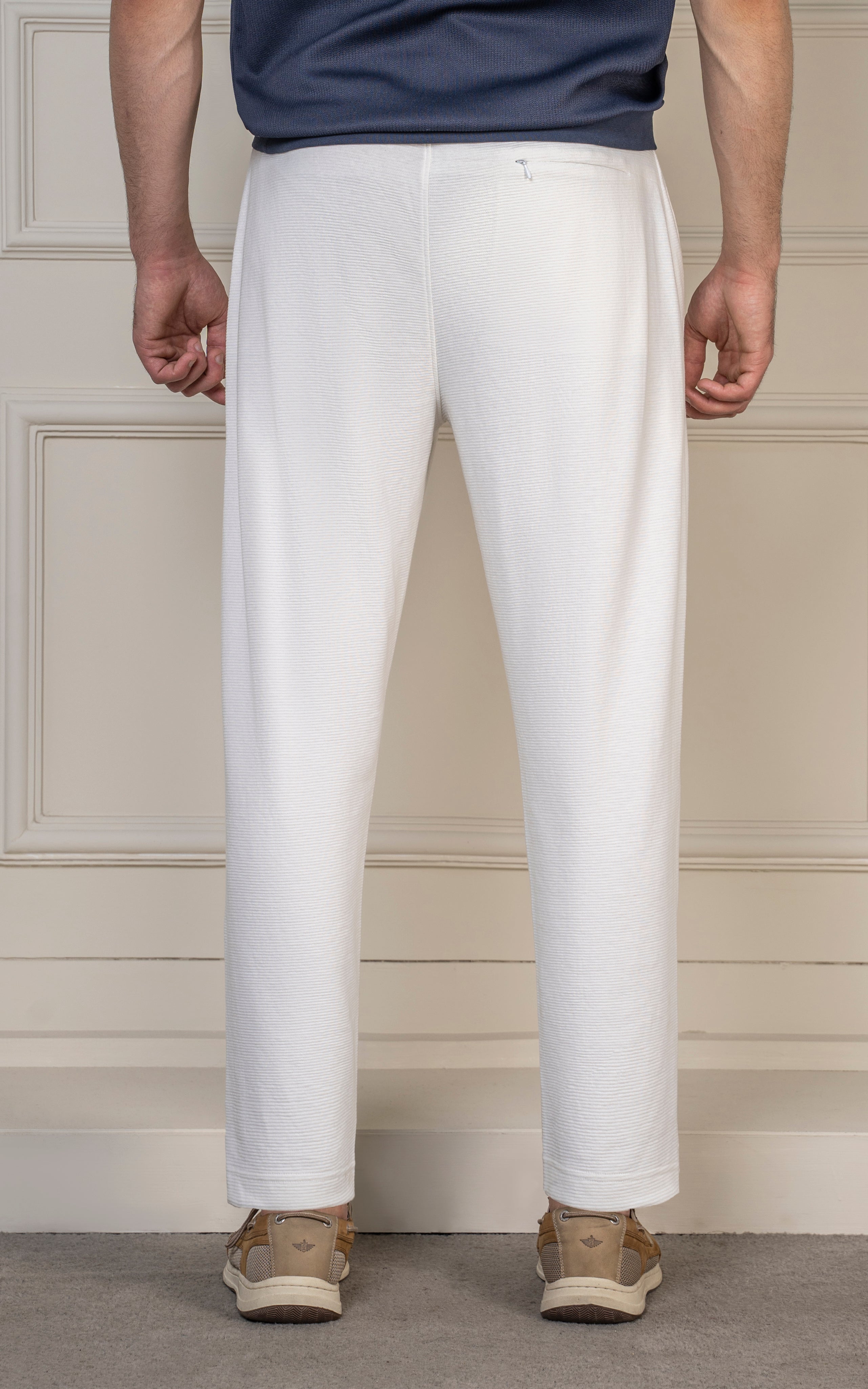 LOOSE FIT OTTOMAN JOGGER TROUSER WHITE