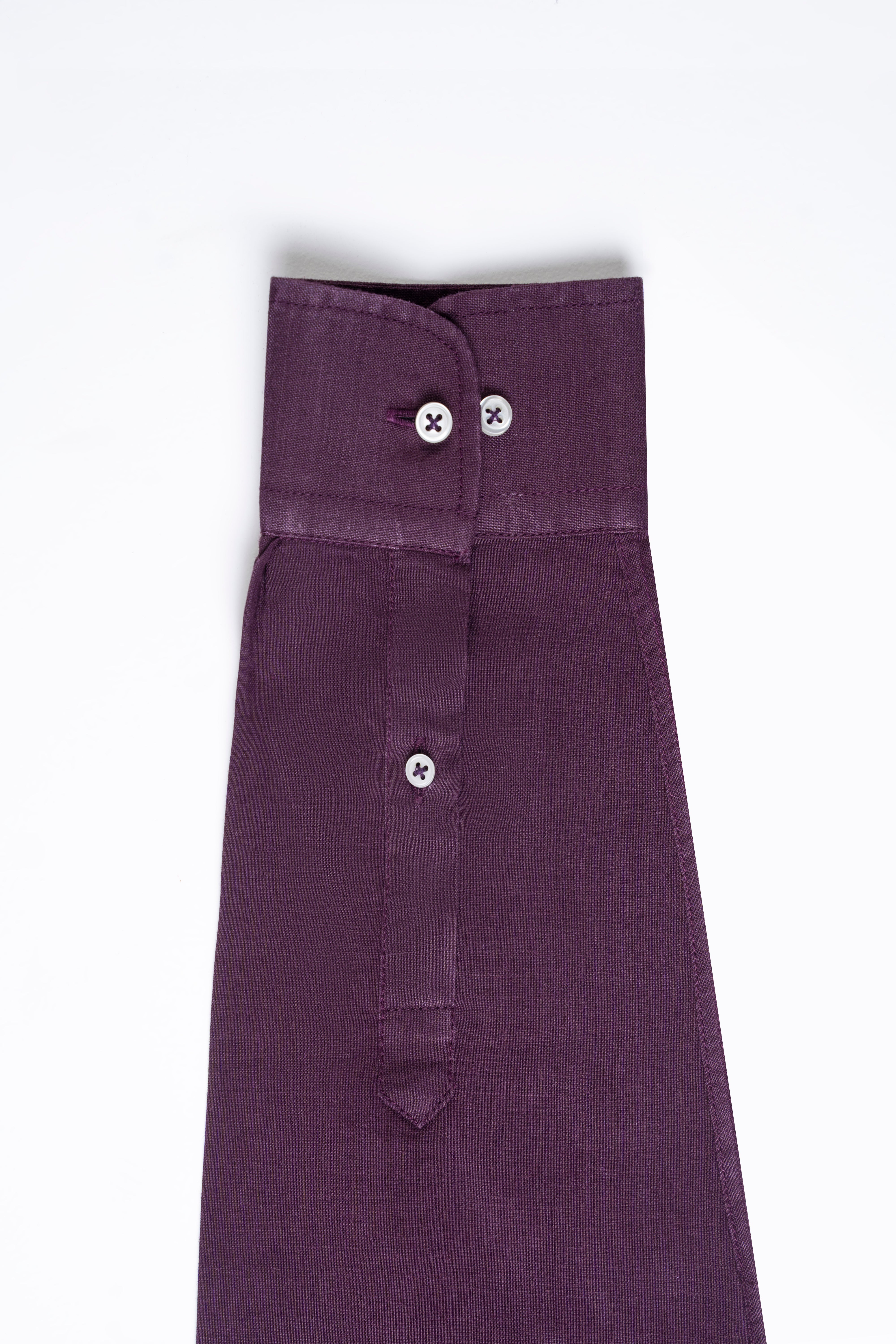 LINEN SMART SHIRT BURGUNDY