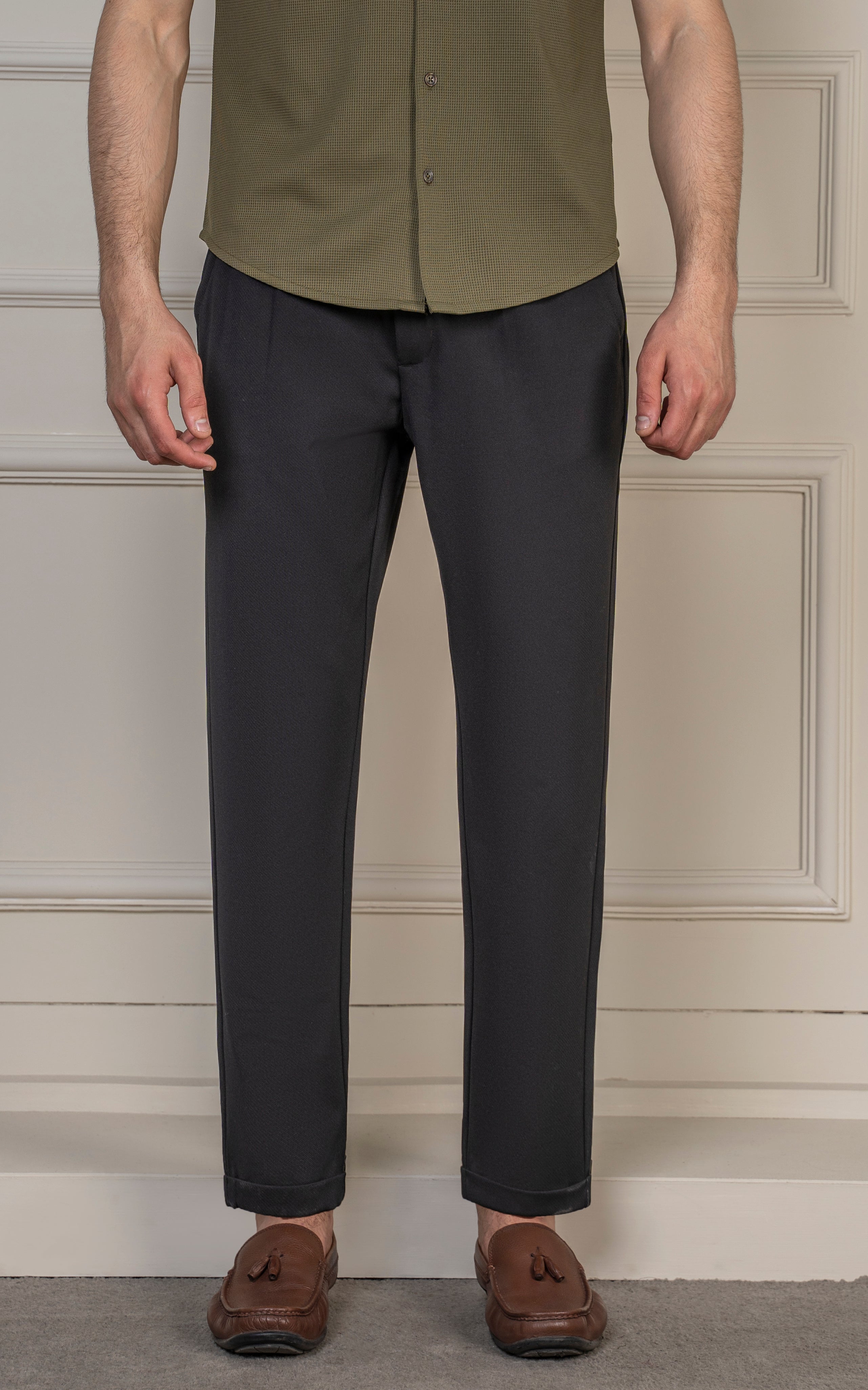 SMART FIT TEXTURED JOGGER TROUSER BLACK