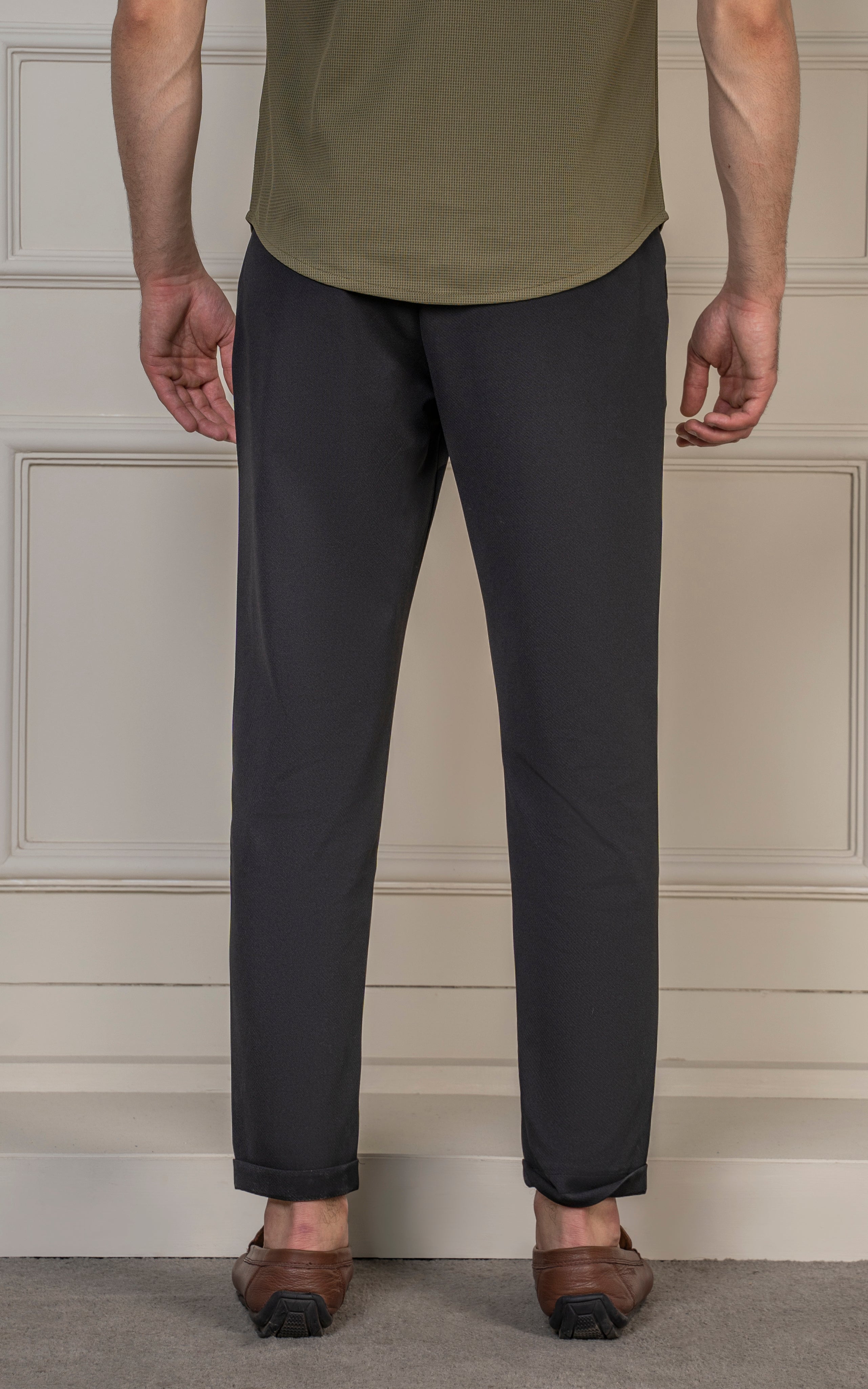 SMART FIT TEXTURED JOGGER TROUSER BLACK