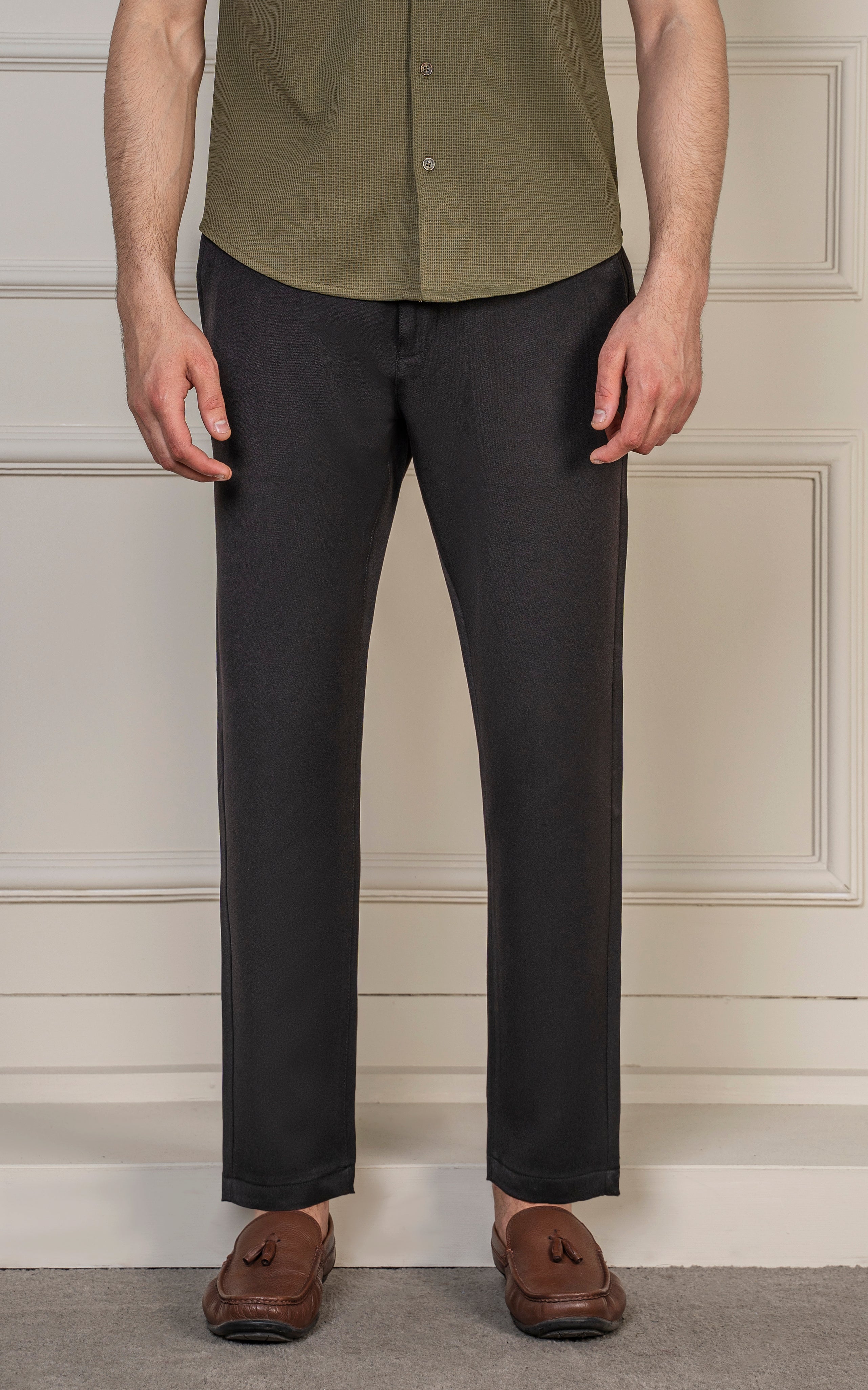 LOOSE FIT PLAIN PANT BLACK