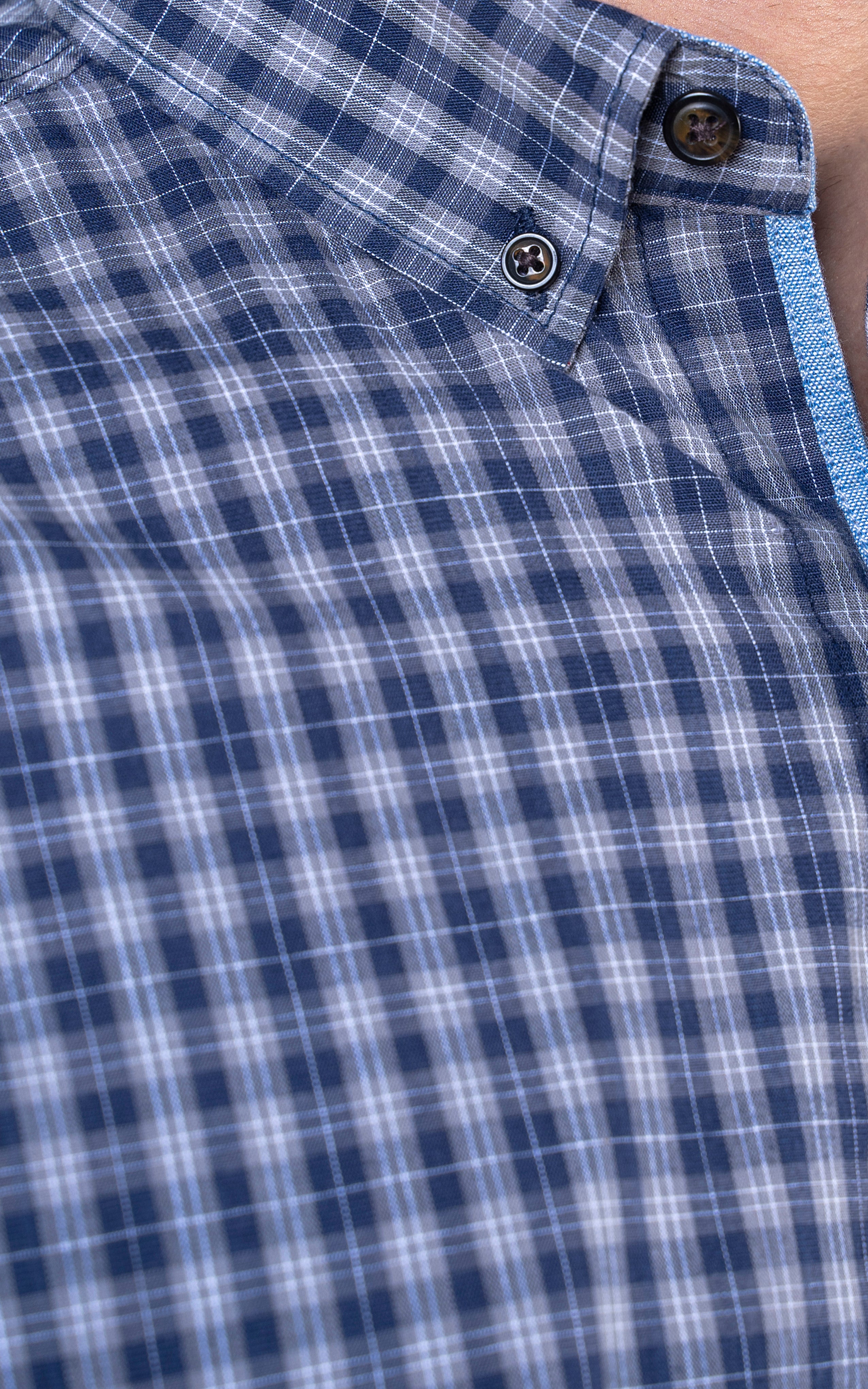 CHECKED CASUAL SHIRT GREY NAVY