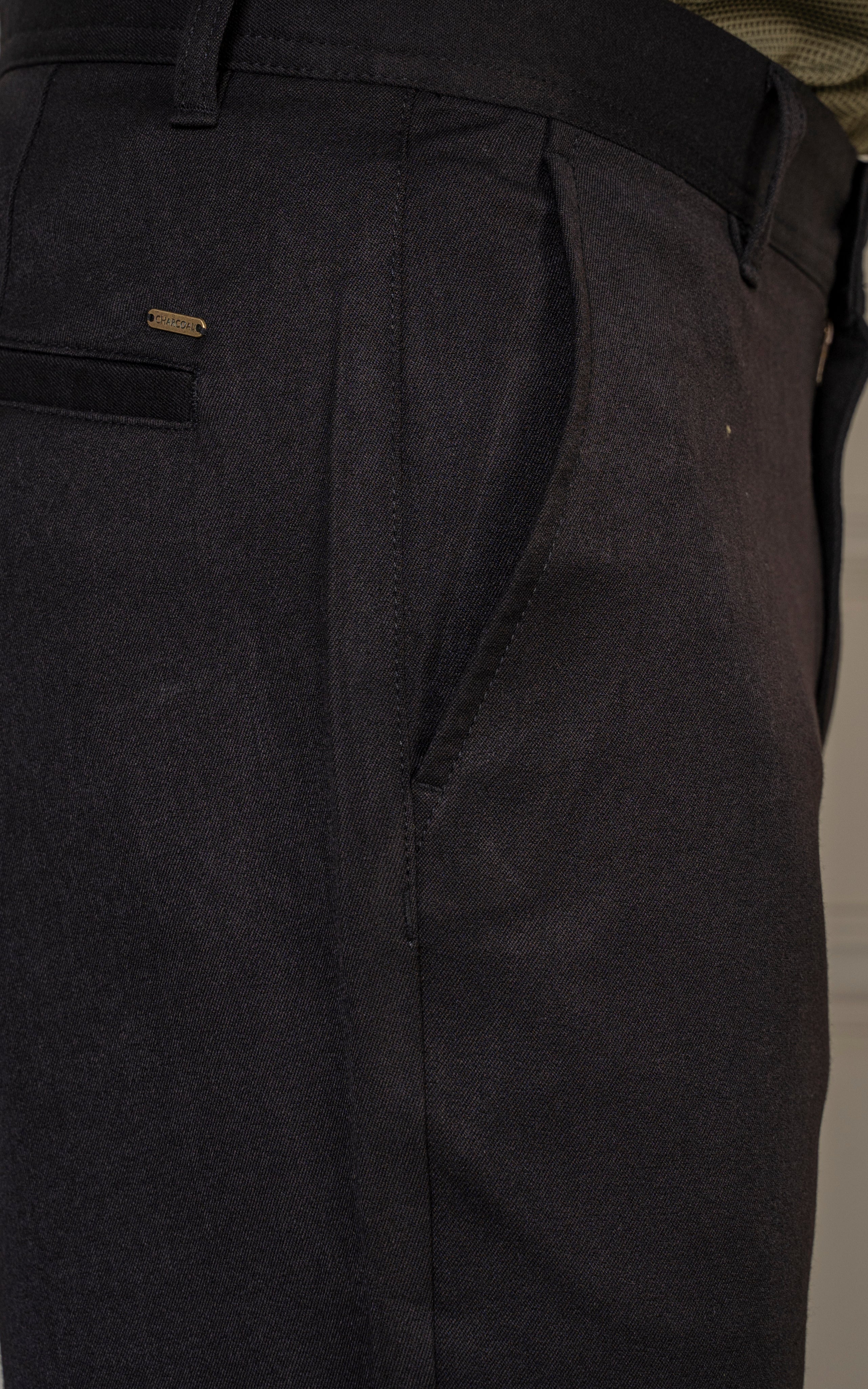 LOOSE FIT PLAIN PANT BLACK