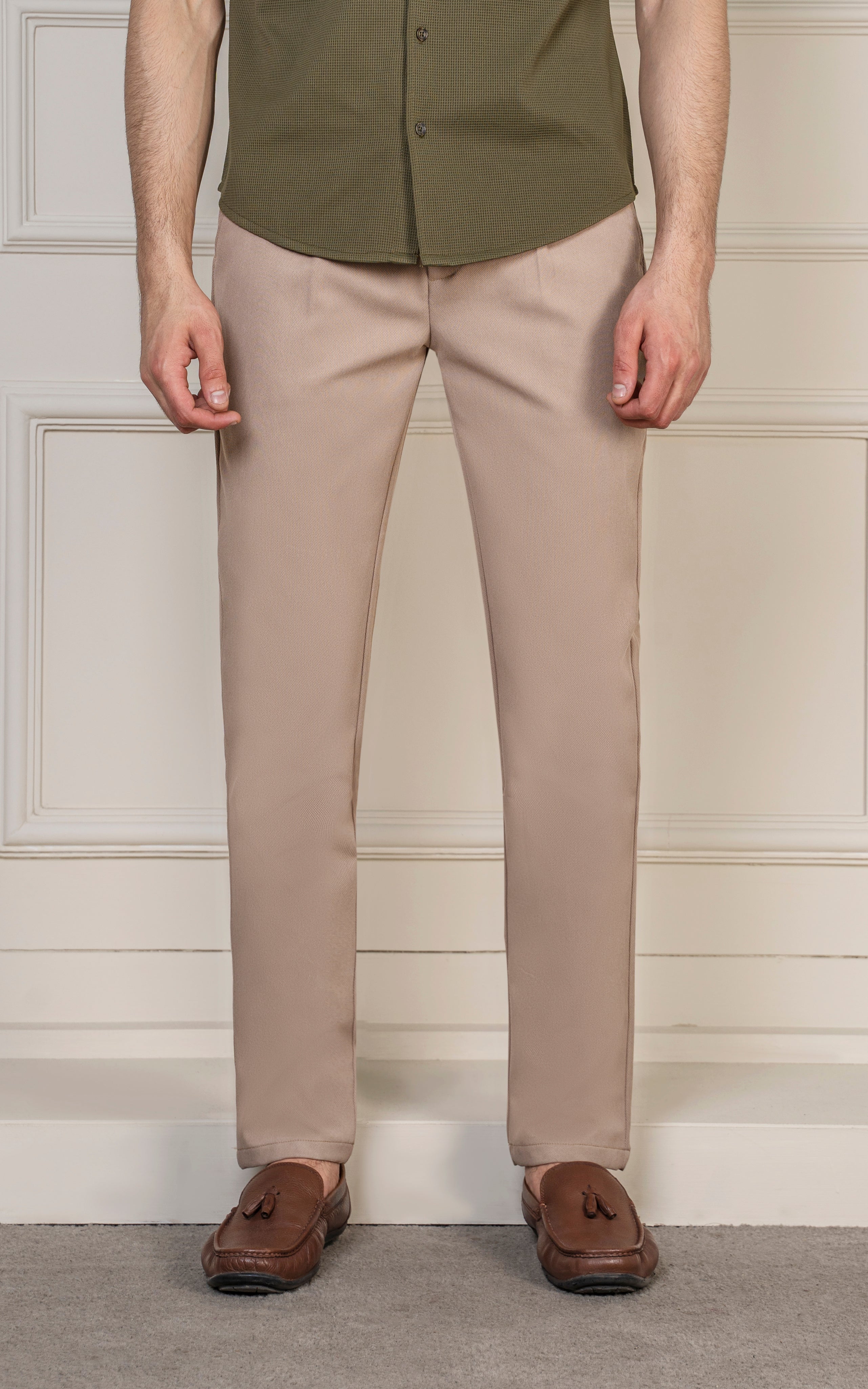 SMART FIT DOBBY PANT KHAKI
